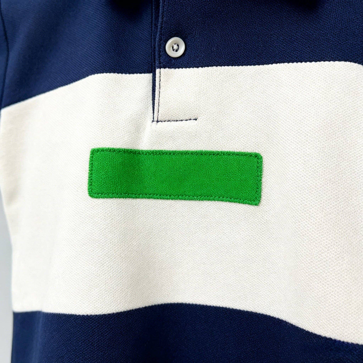 Boys Navy & Green Color Block Pique Polo Shirt