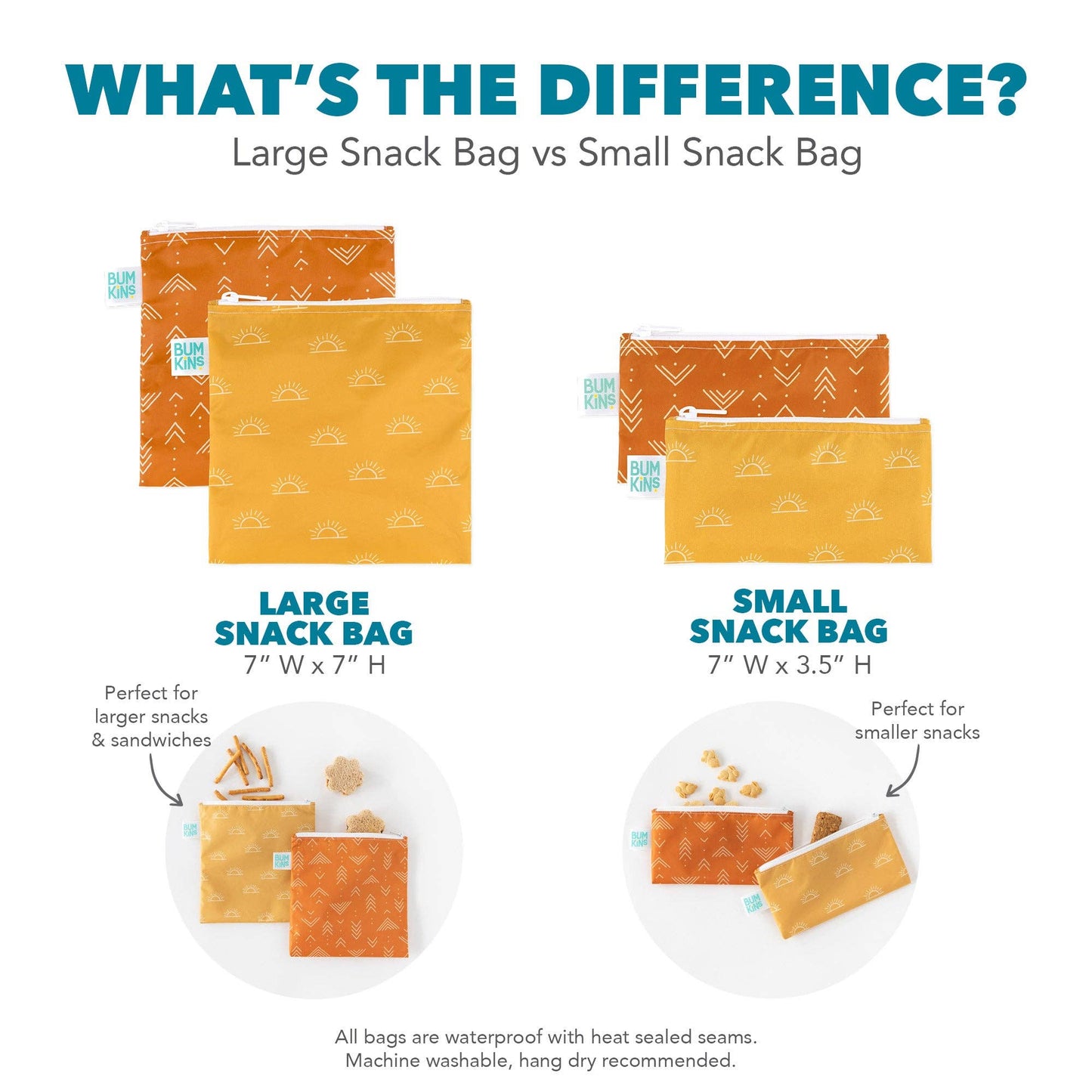 Reusable Snack Bag, Small 2 Pack: Double Check