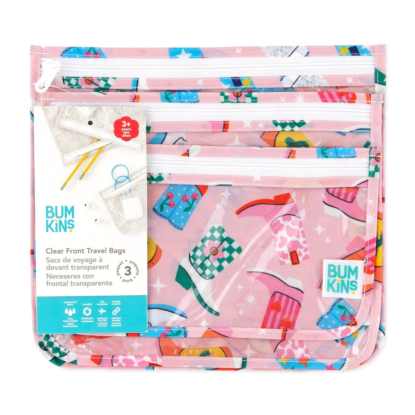 Clear Travel Bag 3 Pack: Boots