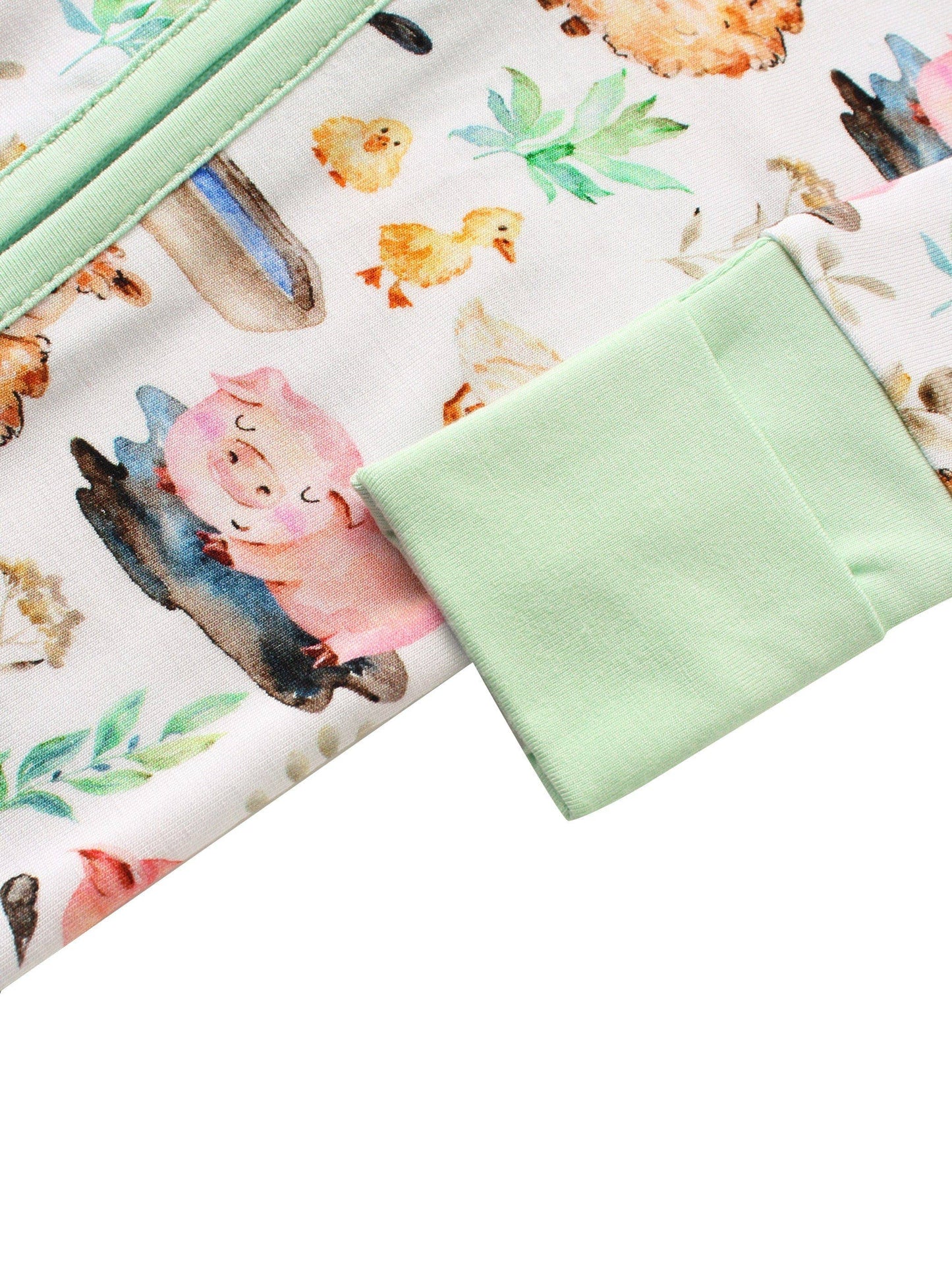 Farmyard Fun Bamboo Baby Convertible Zippy Romper