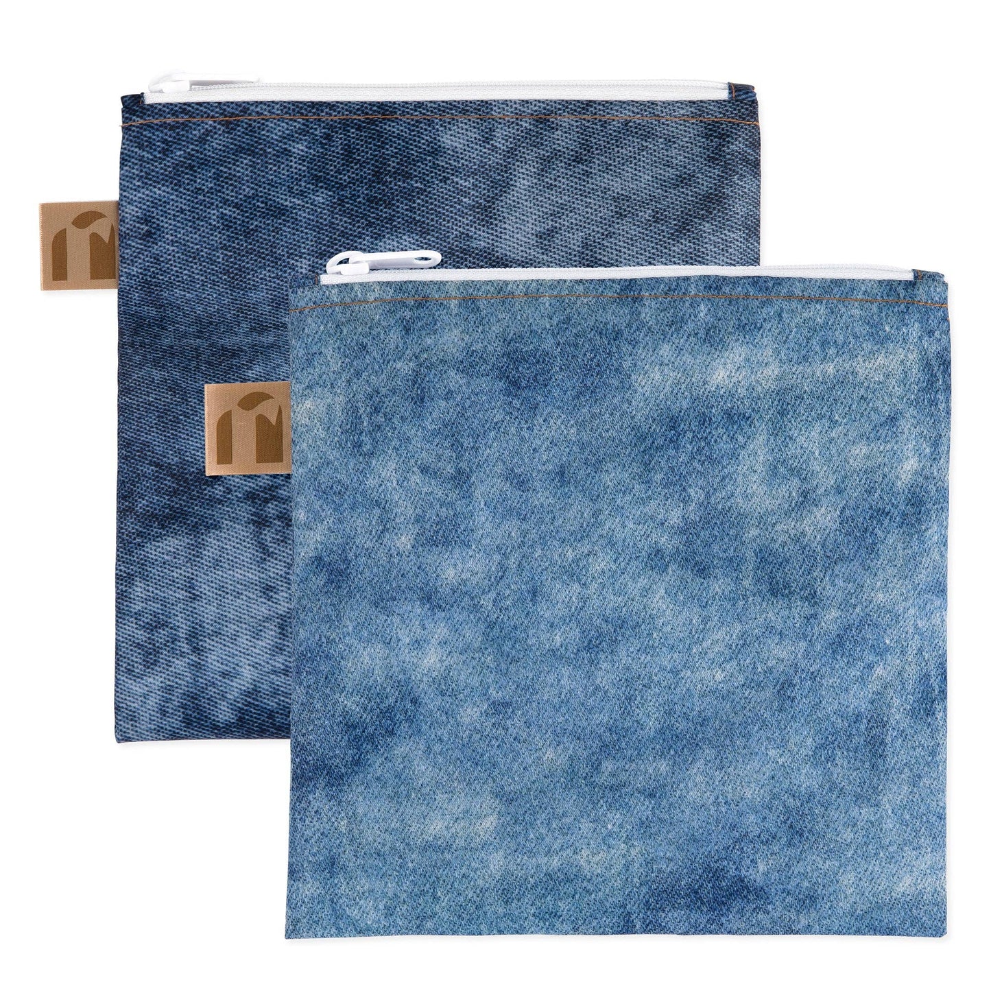 Reusable Snack Bag, Large 2 Pack: Denim on Denim