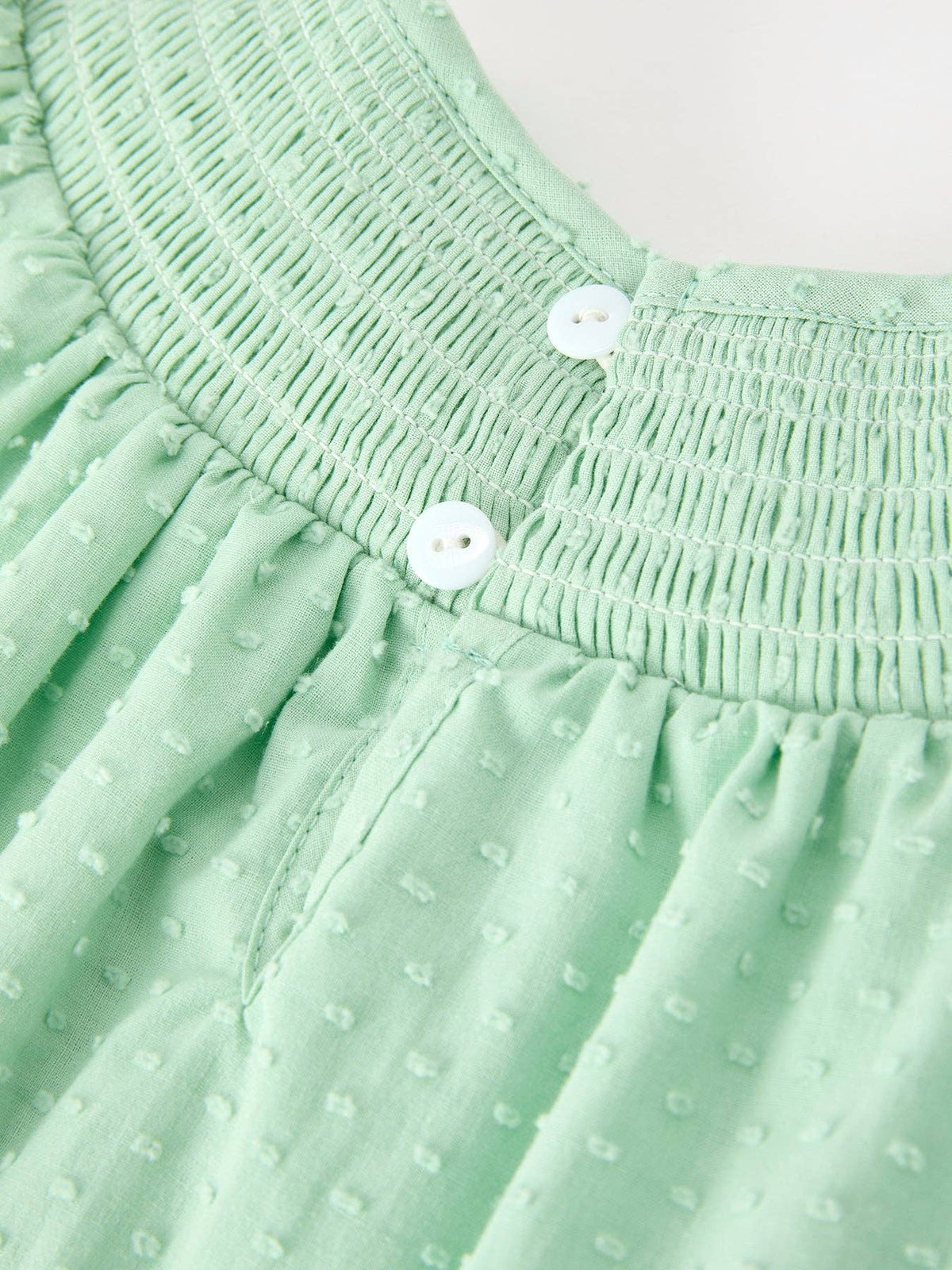 Girl Christmas Mint Green Santa Dress