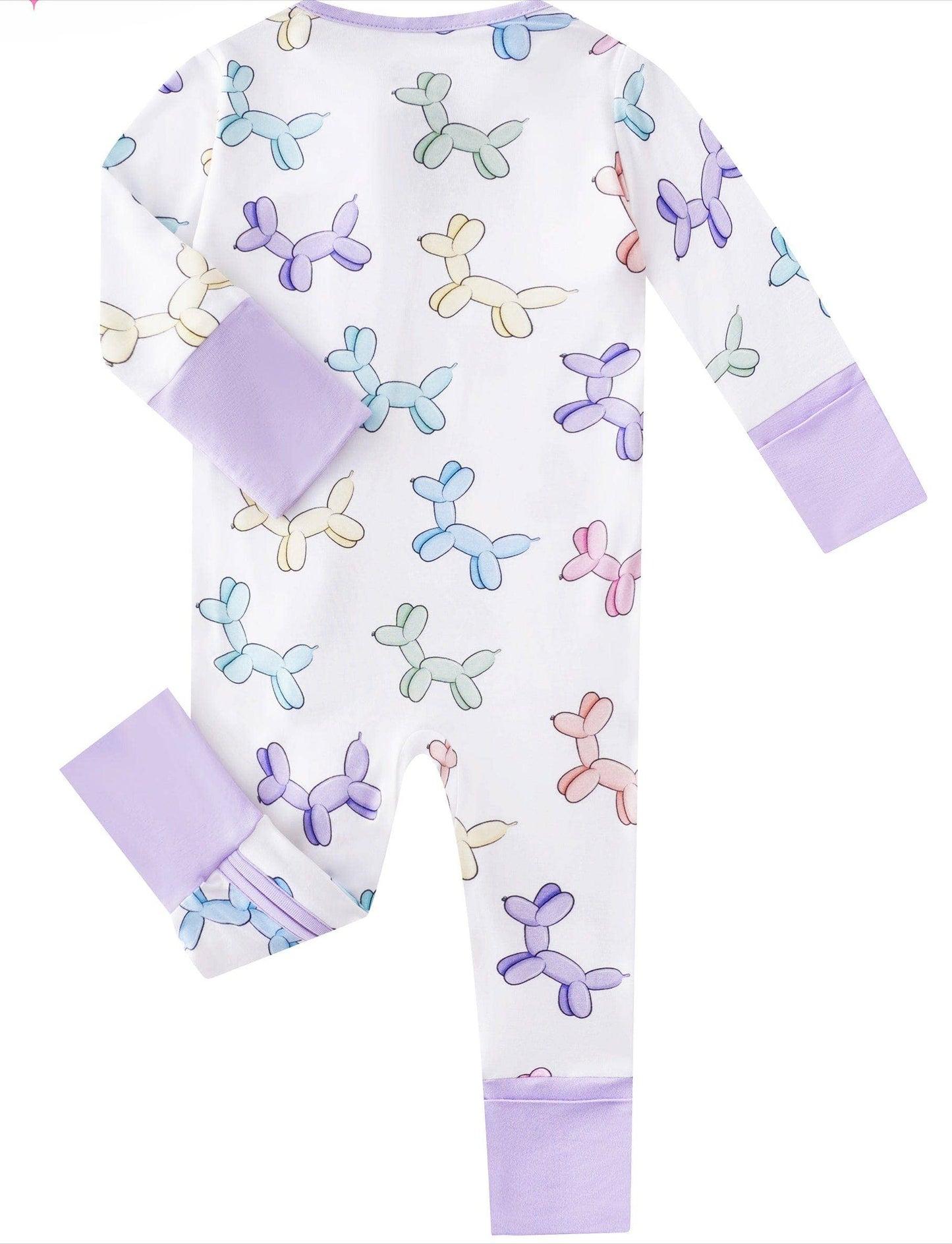 PoshTOT Balloon Puppy Bamboo Baby Convertible Zippy Romper