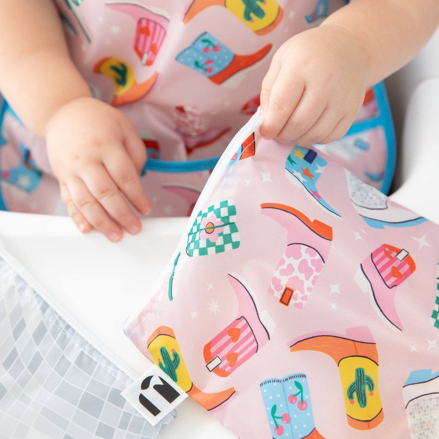 Reusable Snack Bag, Large 2 Pack: Disco Boots