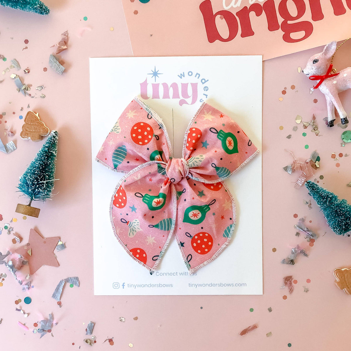 Girl Vintage Ornaments Bow