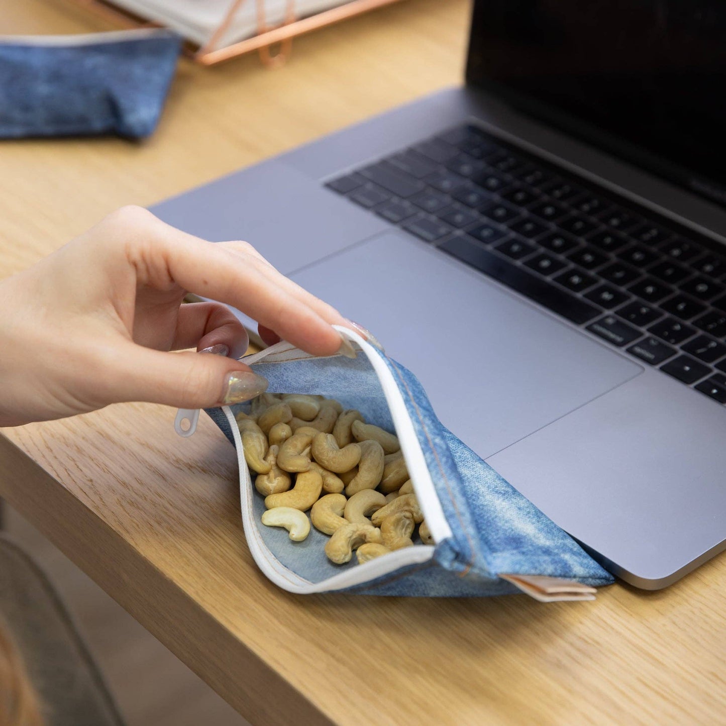 Reusable Snack Bag, Small 2 Pack: Denim on Denim