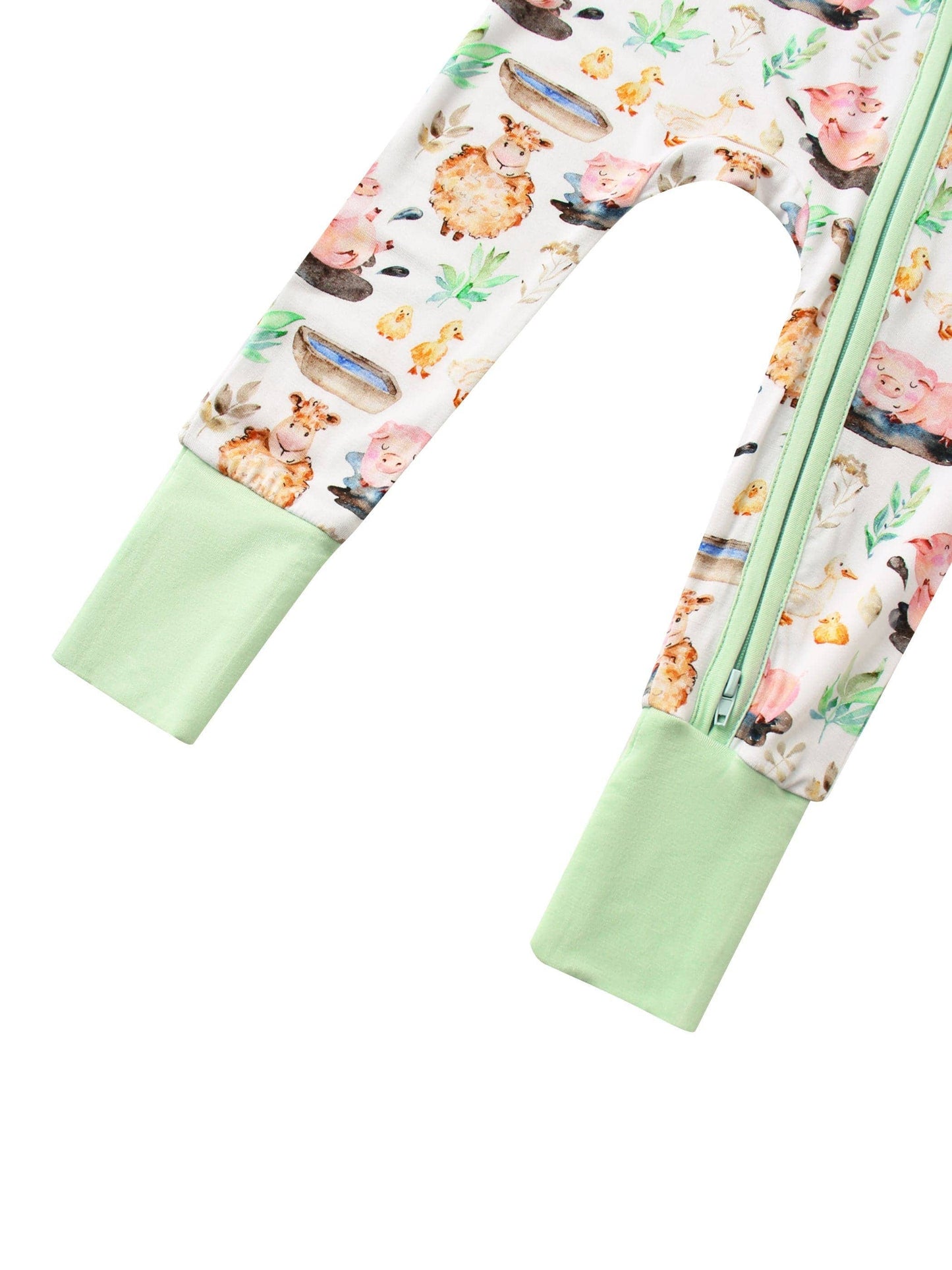 Farmyard Fun Bamboo Baby Convertible Zippy Romper