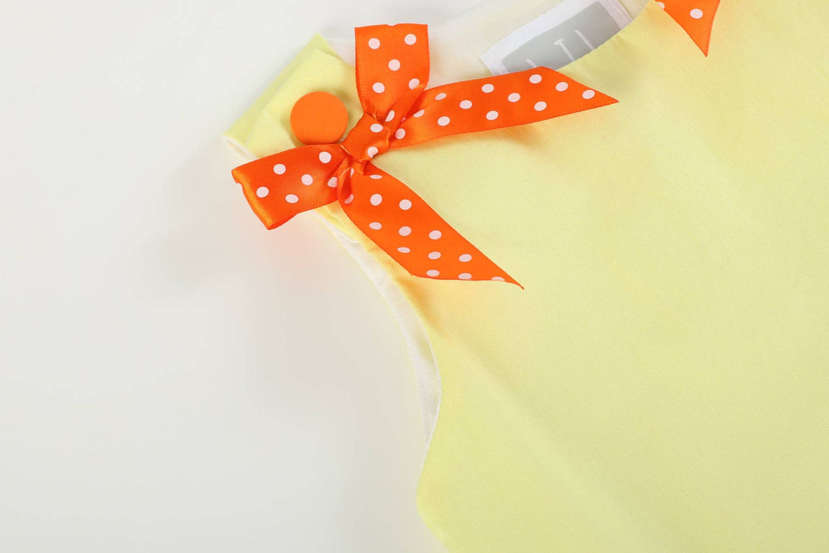 Girl Pumpkin Patch Bow Dress