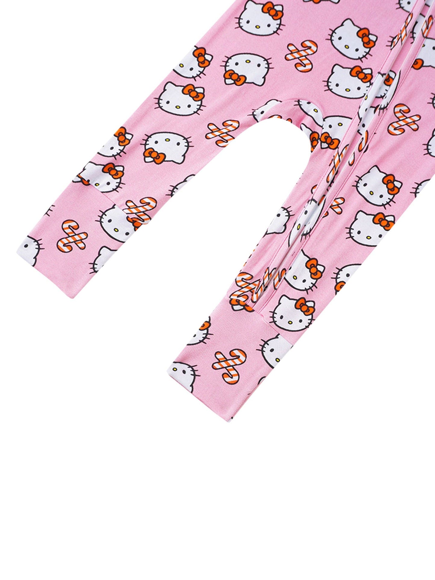Posh TOT Sanrio Hello Kitty Peppermint Swirl Bamboo Baby Convertible Zippy Romper