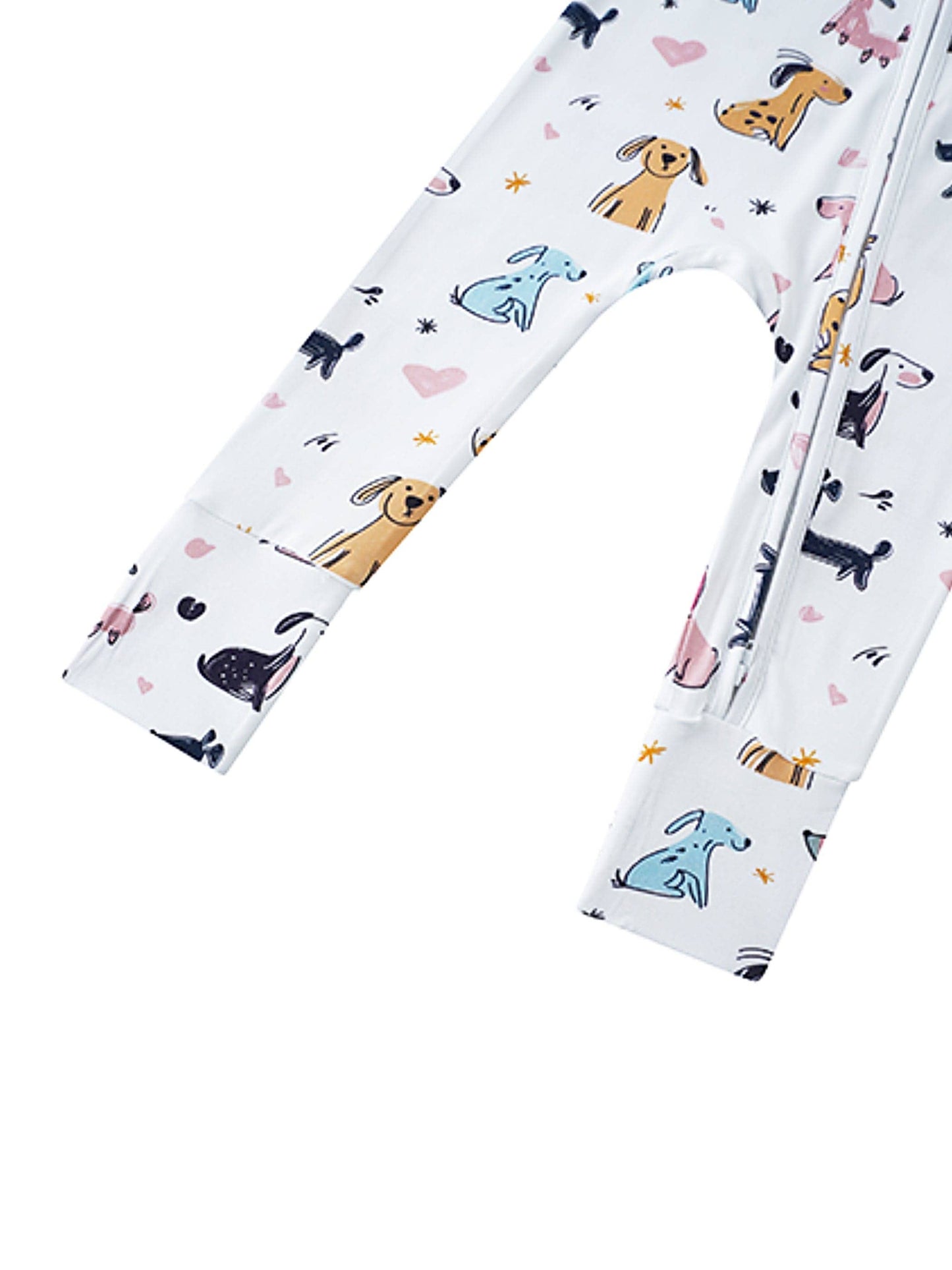 PoshTOT Little Dog Bamboo Baby Convertible Zippy Romper