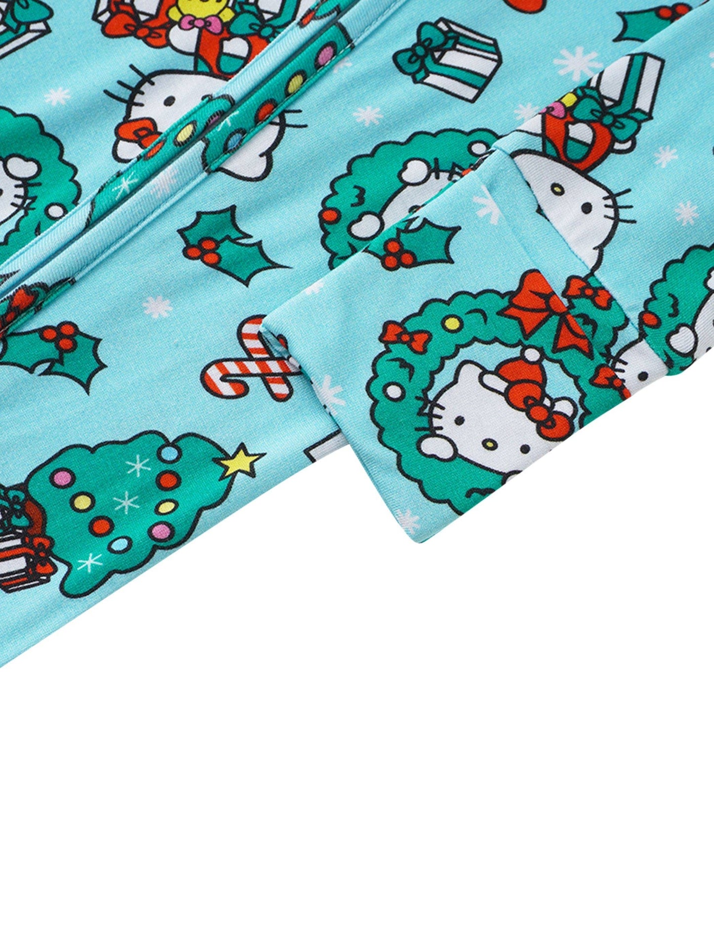 Posh TOT Sanrio Hello Kitty Mistletoe Mint Bamboo Baby Convertible Zippy Romper