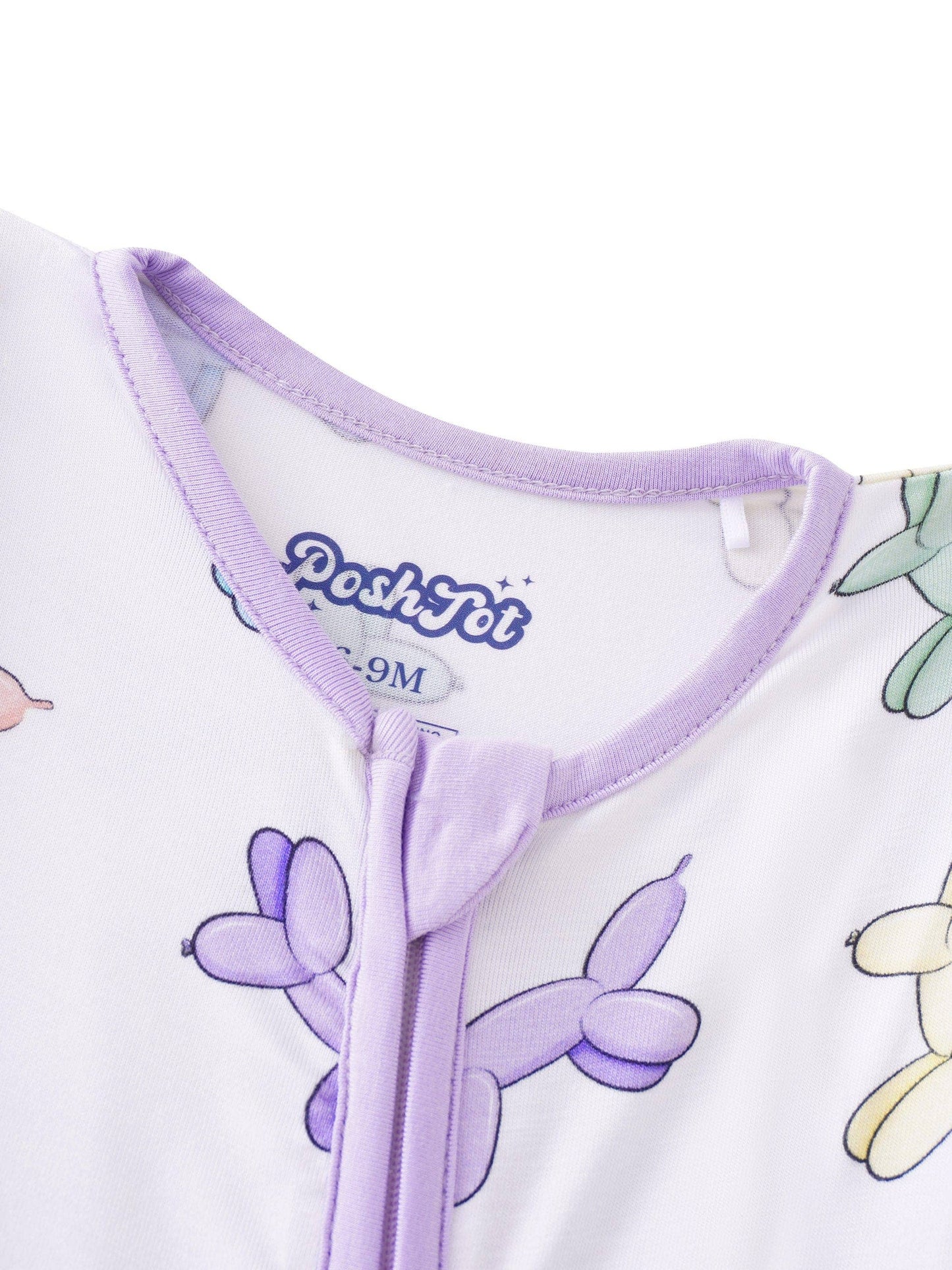 PoshTOT Balloon Puppy Bamboo Baby Convertible Zippy Romper