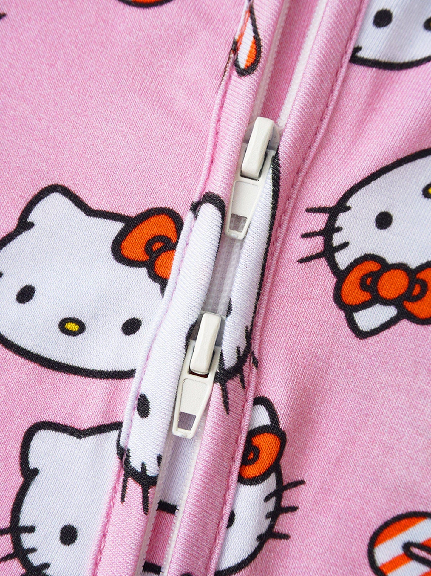 Posh TOT Sanrio Hello Kitty Peppermint Swirl Bamboo Baby Convertible Zippy Romper