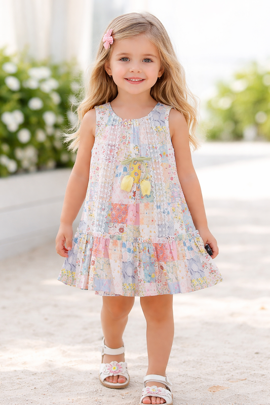 GIRL FLORAL PATCHWORK DRESS