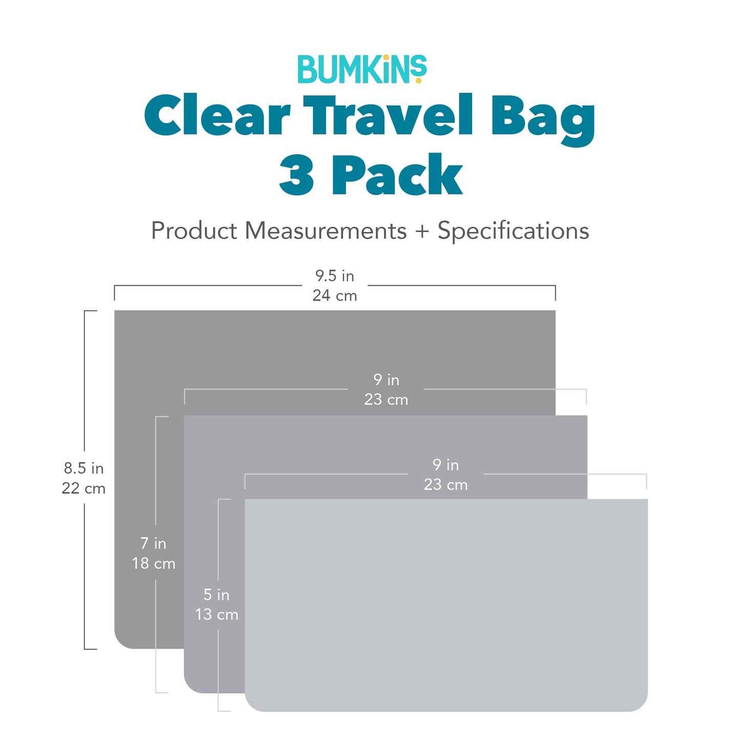 Clear Travel Bag 3 Pack: Boots