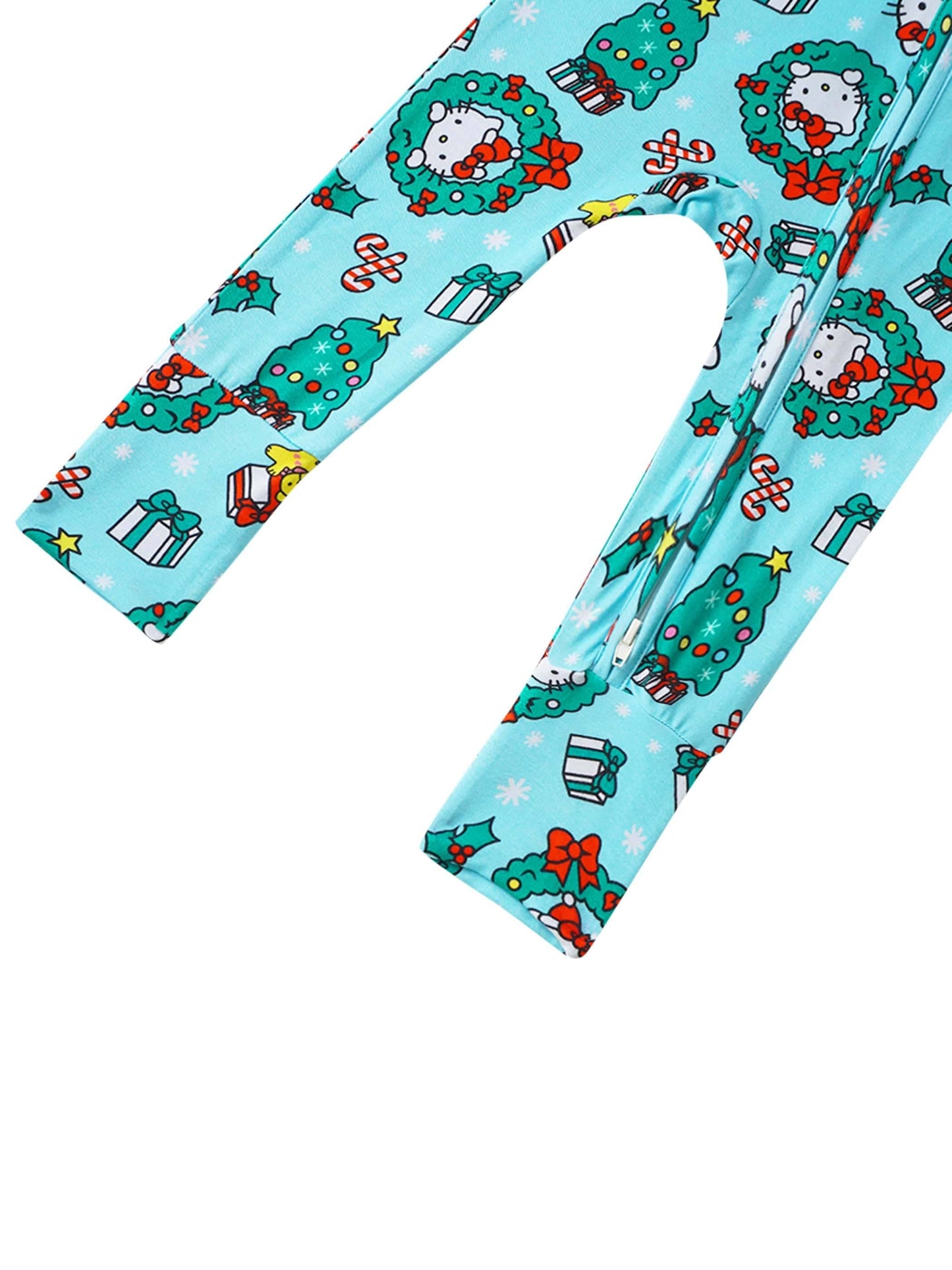 Posh TOT Sanrio Hello Kitty Mistletoe Mint Bamboo Baby Convertible Zippy Romper