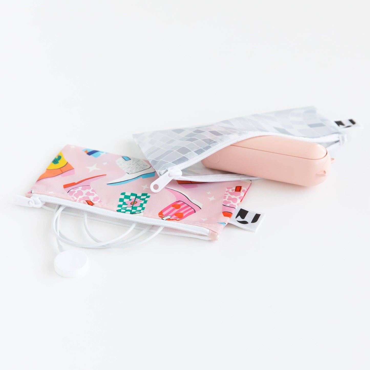 Reusable Snack Bag, Small 2 Pack: Disco Boots