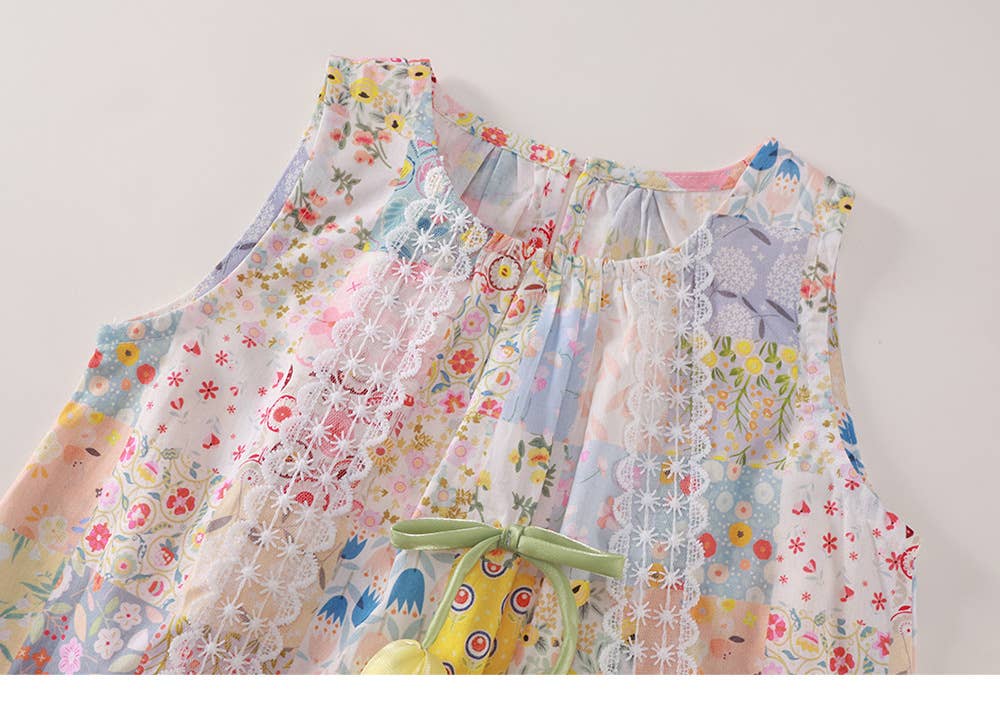 Floral Patchwork Girl Dress