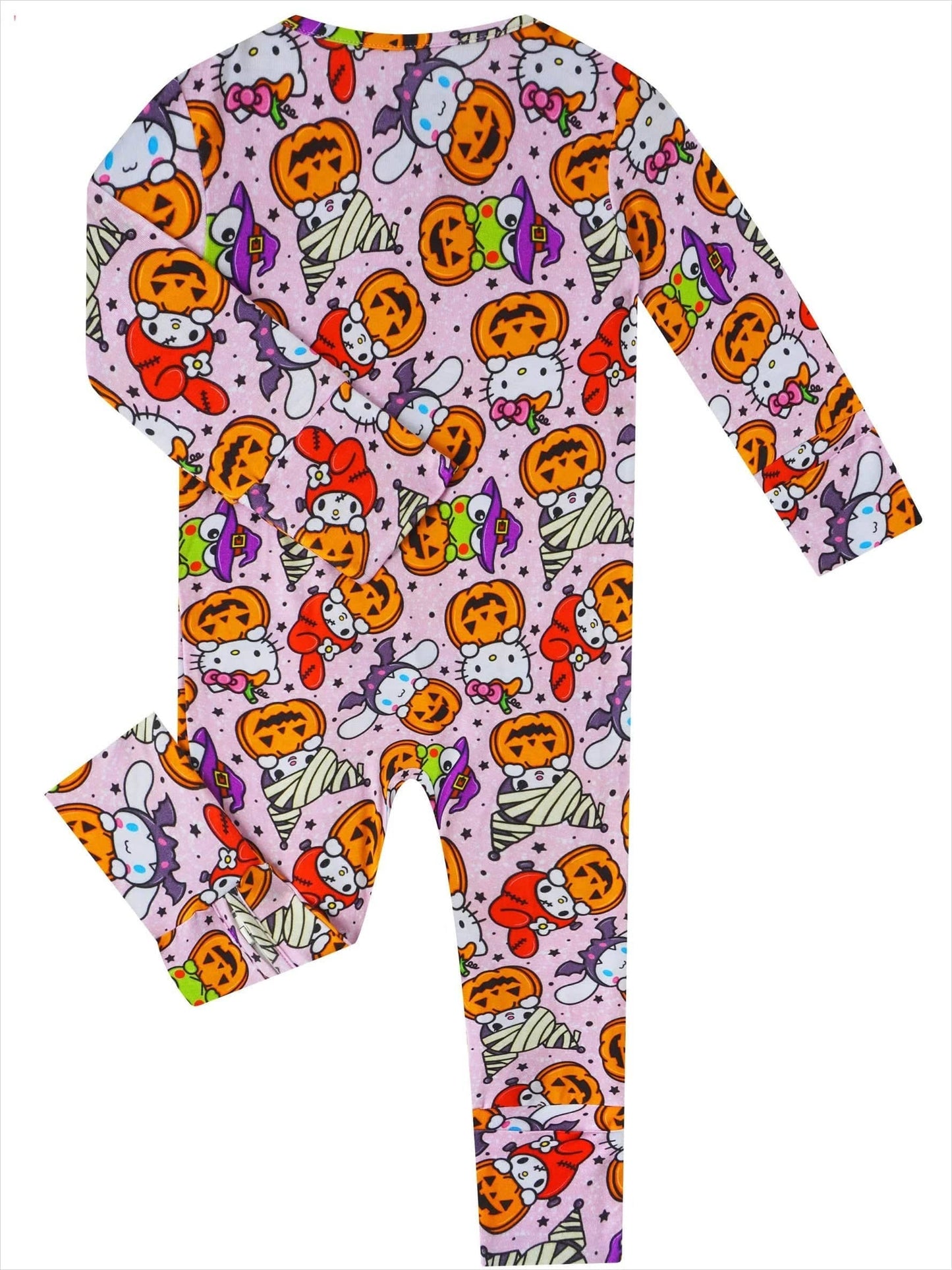 Posh TOT Sanrio Hello Kitty Jack O Lanterns Bamboo Baby Convertible Zippy Romper