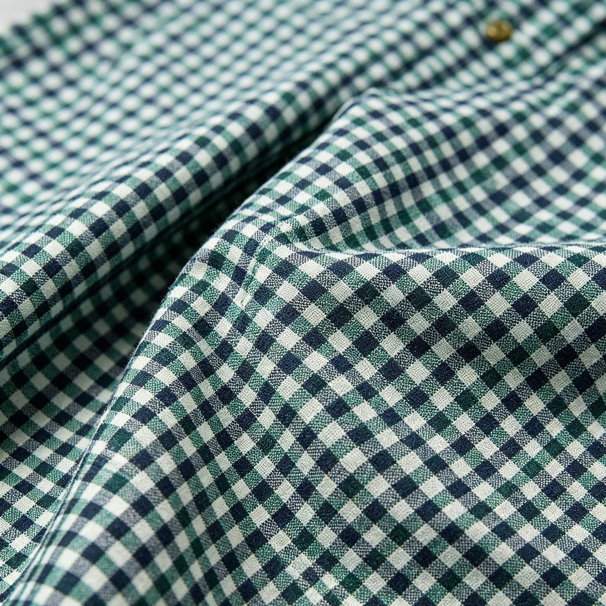 Boys Green & Navy Plaid Long Sleeve Button-Down Shirt