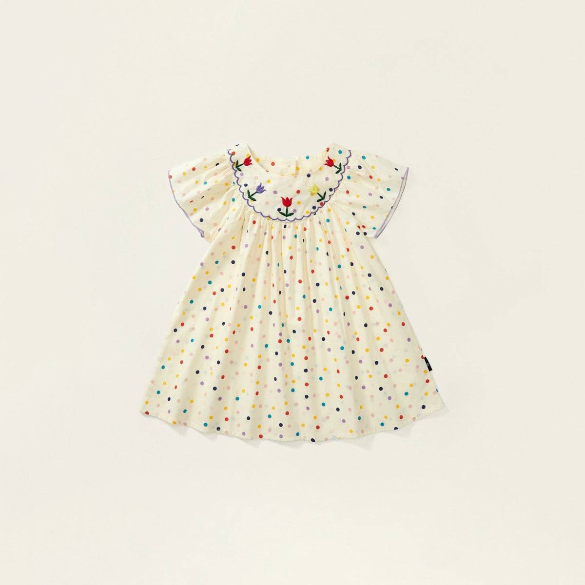 Girl Floral Polka Dots Dress