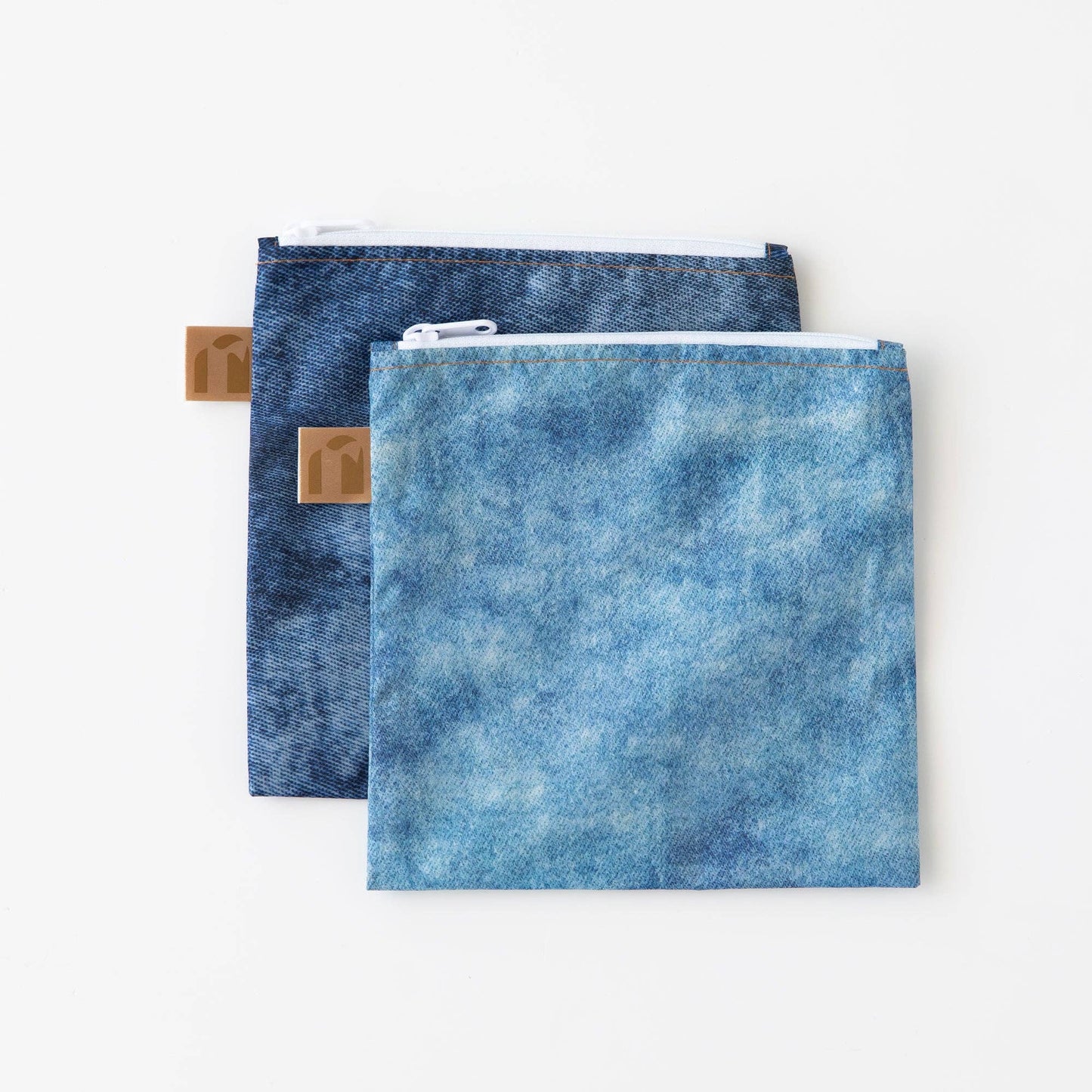 Reusable Snack Bag, Large 2 Pack: Denim on Denim