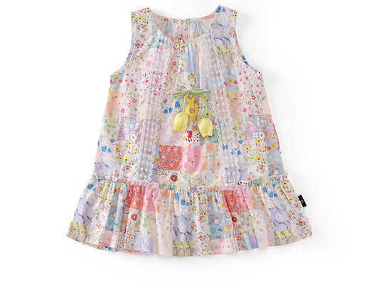 Floral Patchwork Girl Dress