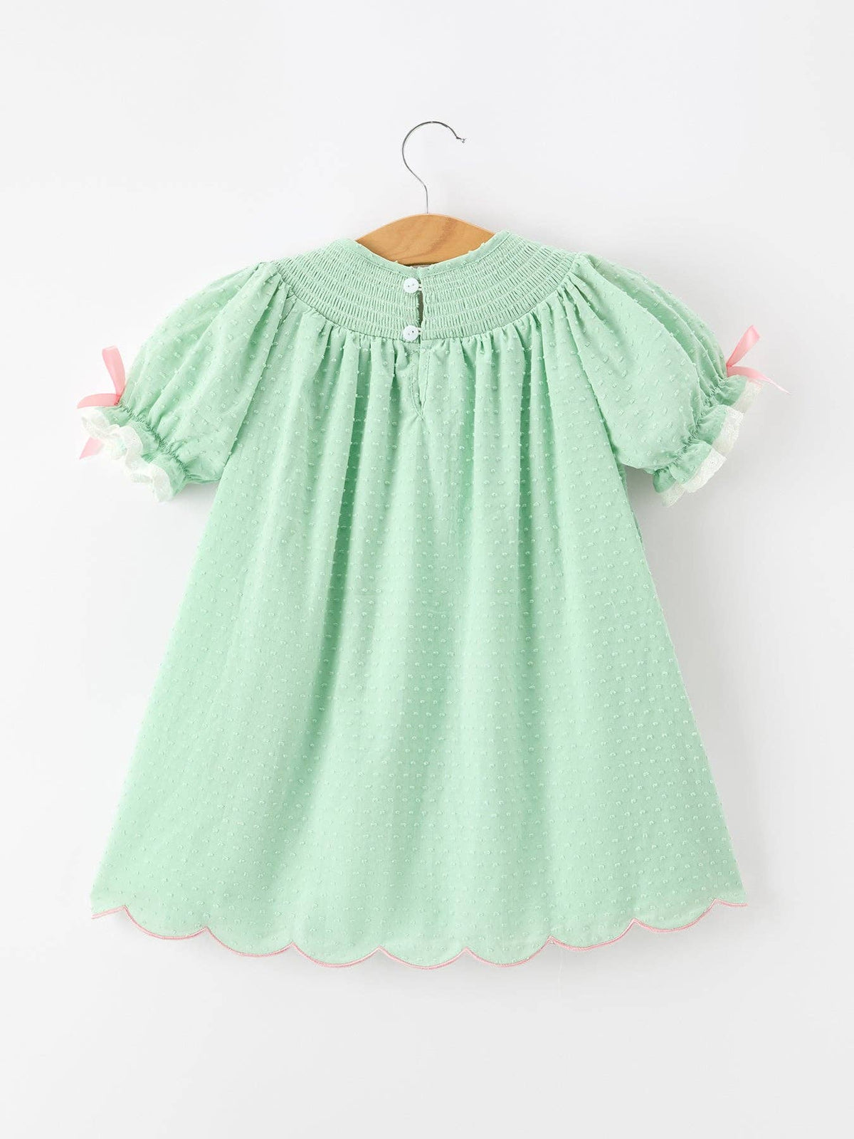 Girl Christmas Mint Green Santa Dress