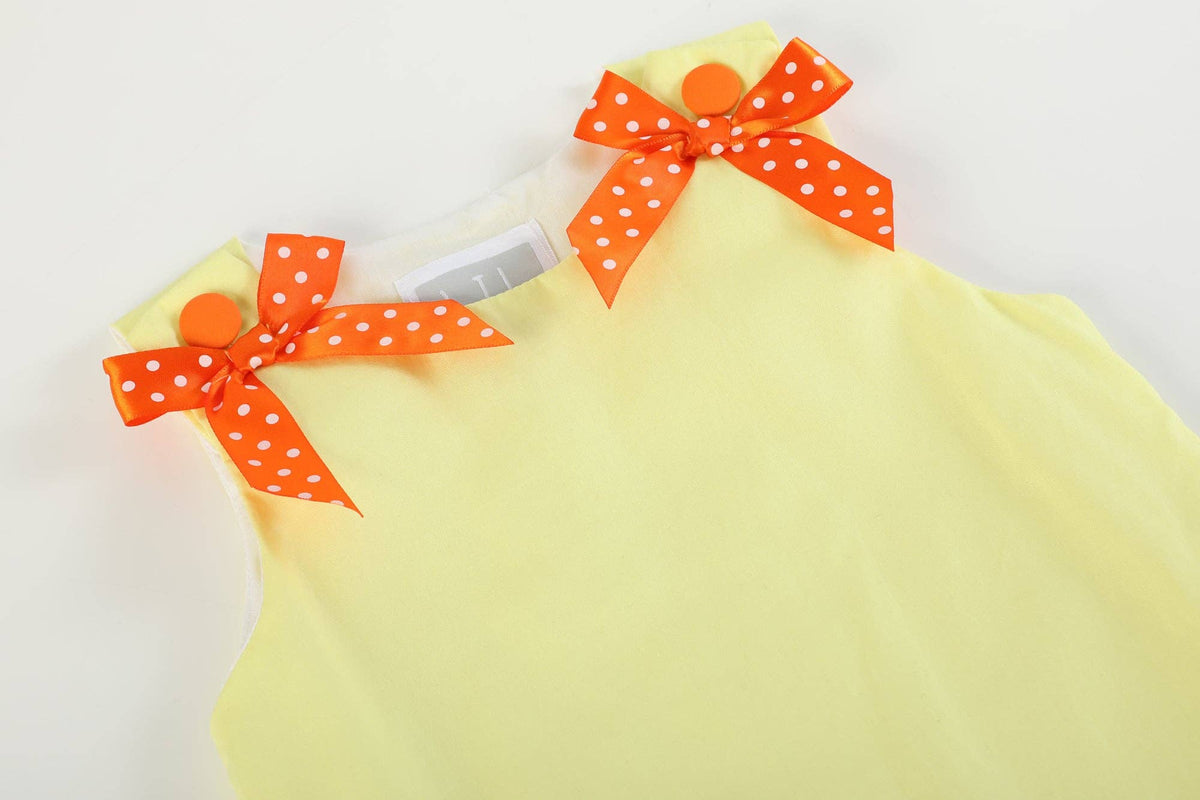 Girl Pumpkin Patch Bow Dress