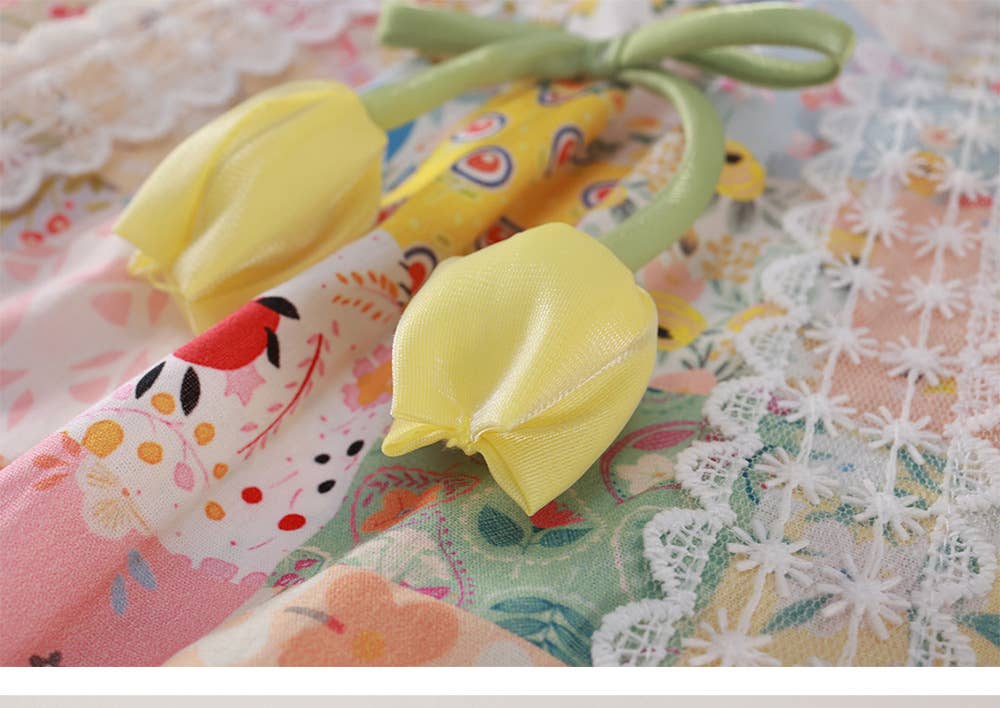 Floral Patchwork Girl Dress