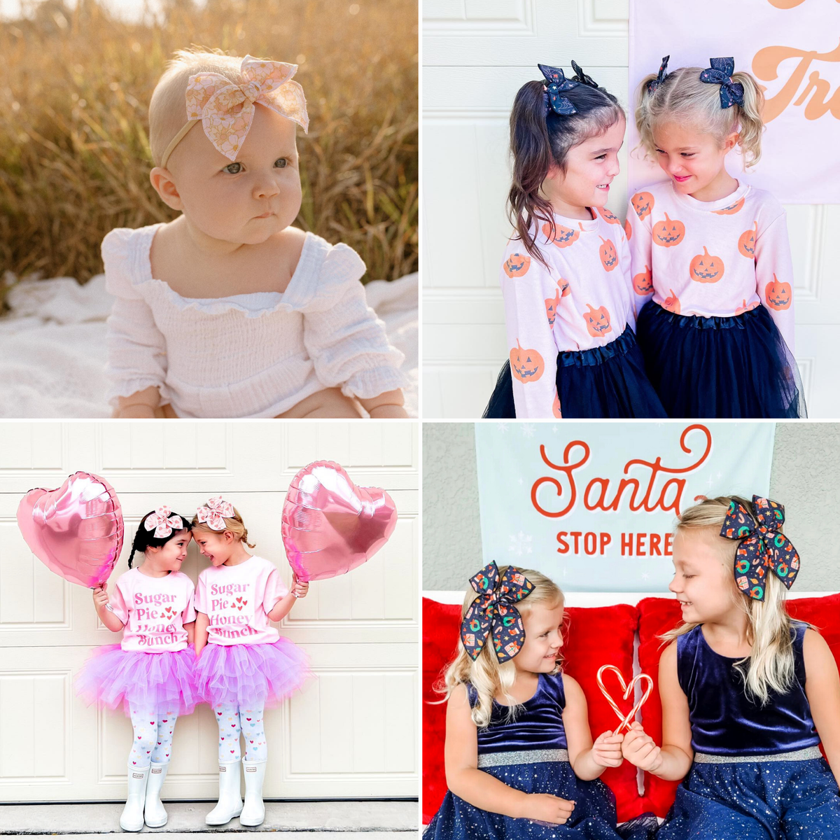 Girl Candy Canes on Pink Bow