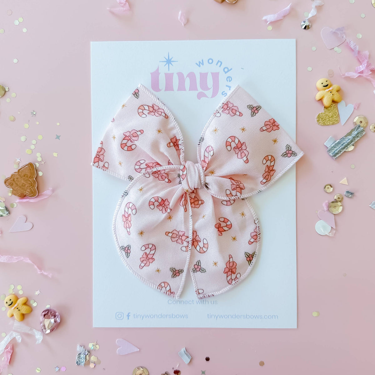 Girl Candy Canes on Pink Bow