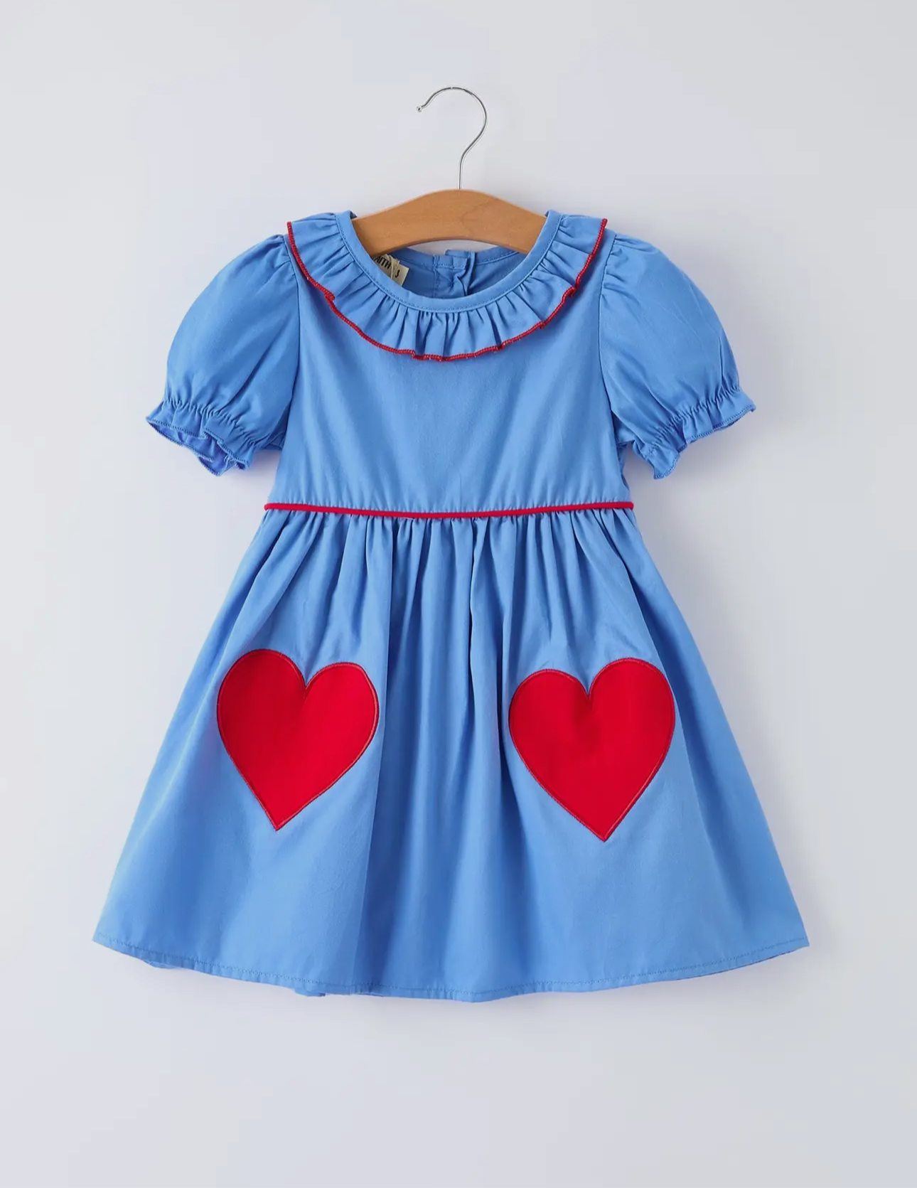 Toddler Girl Heart
Applique Blue Dress