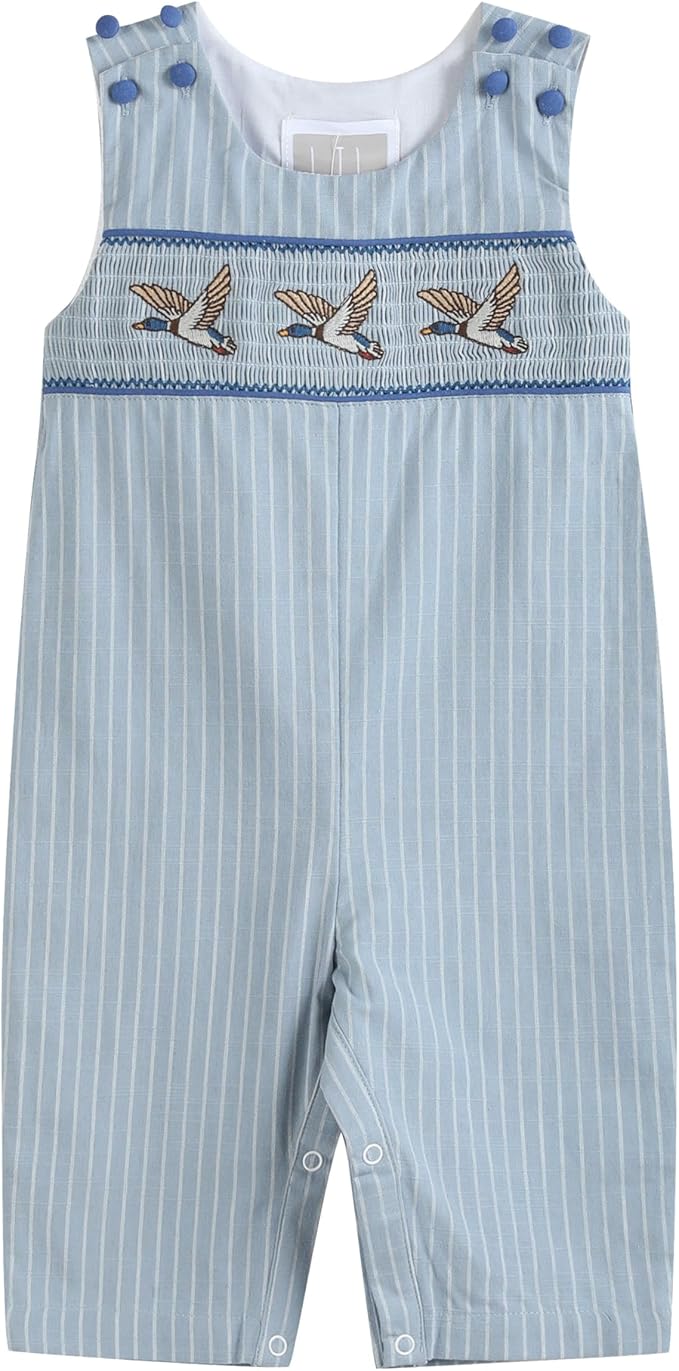 Baby Boys Mallard Smocked Overall
