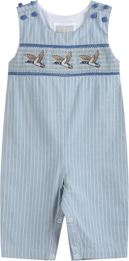 Baby Boys Mallard Smocked Overall