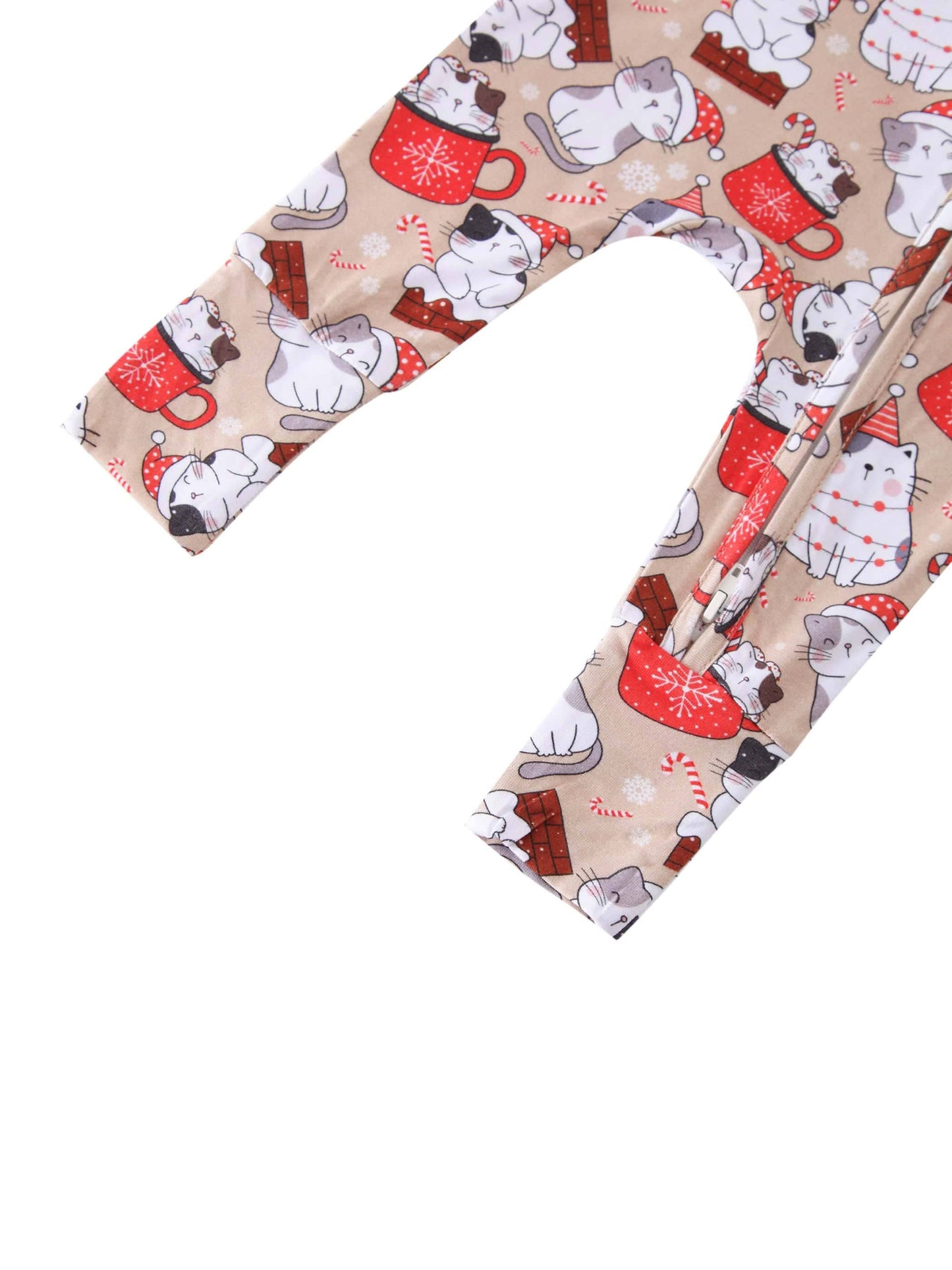 PoshTOT Holiday Kittes Bamboo Baby Convertible Zippy Romper
