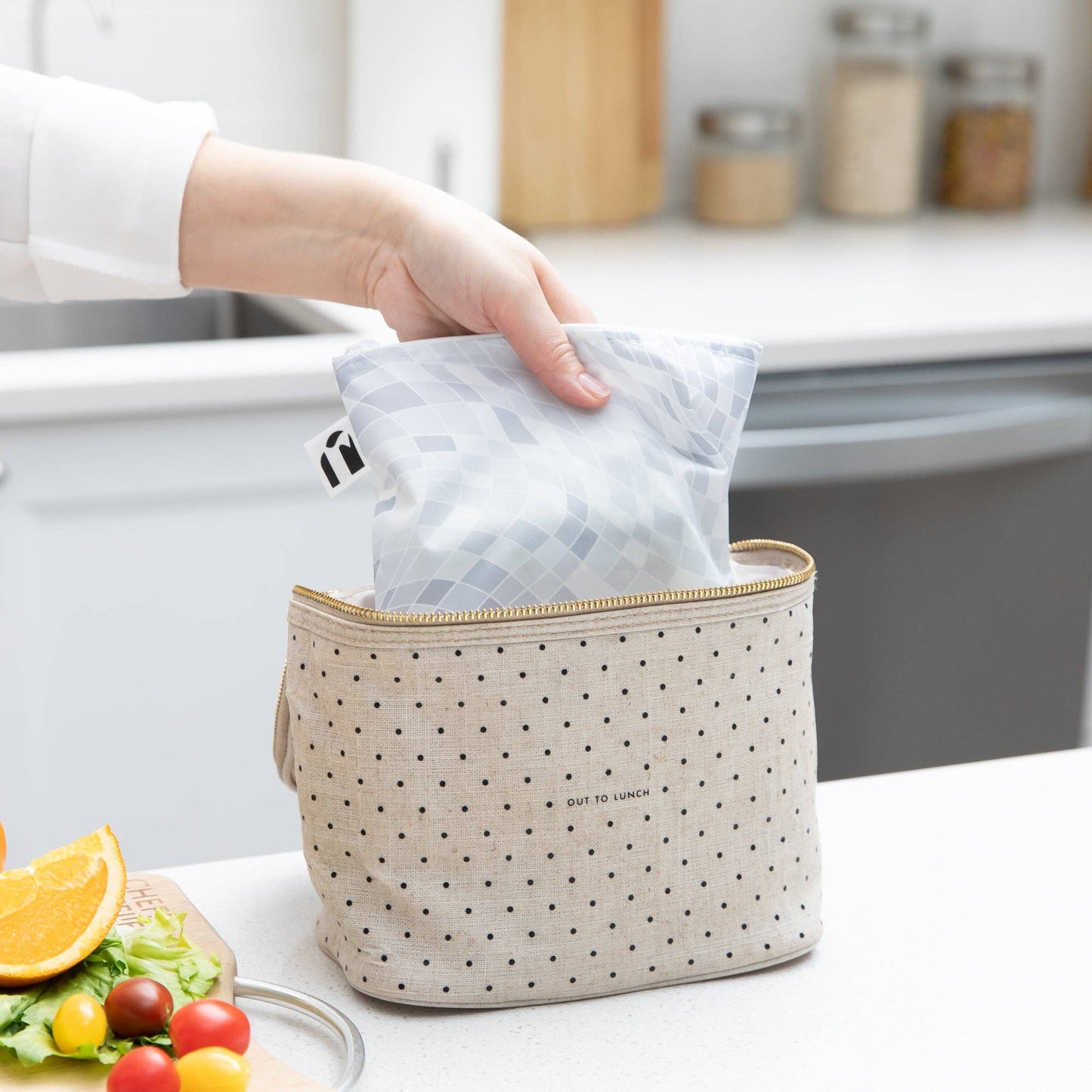 Reusable Snack Bag, Large 2 Pack: Disco Boots