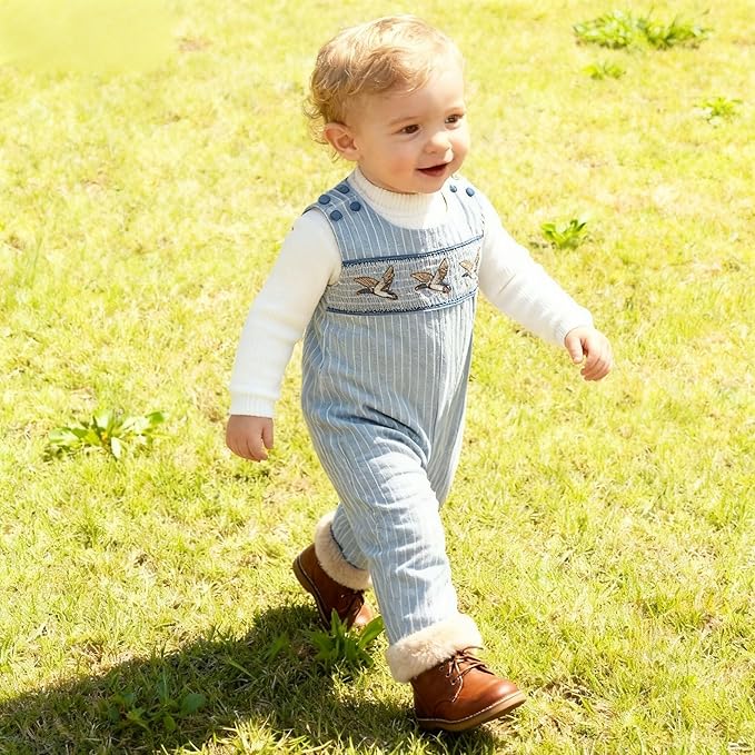 Baby Boys Mallard Smocked Overall