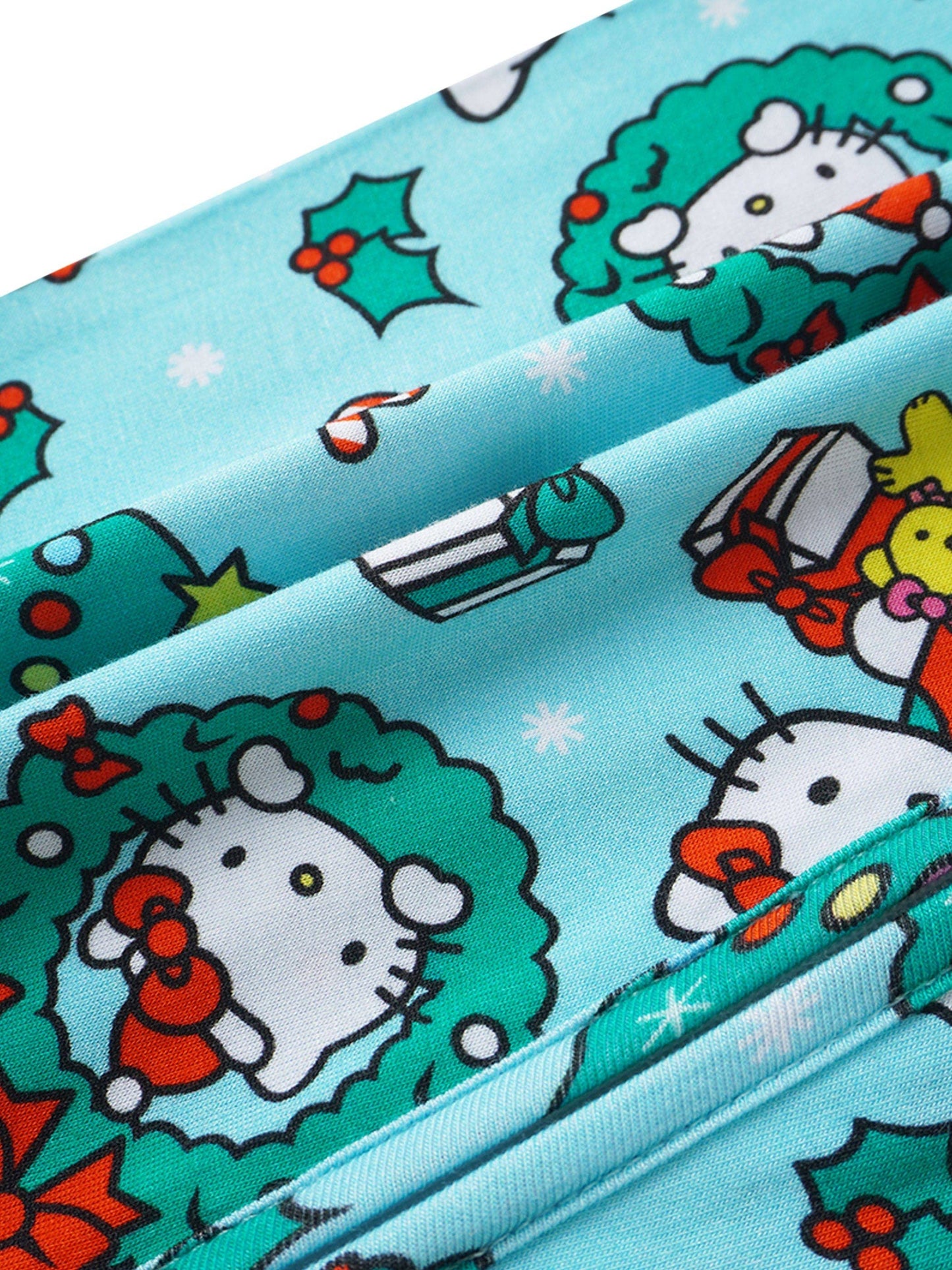 Posh TOT Sanrio Hello Kitty Mistletoe Mint Bamboo Baby Convertible Zippy Romper
