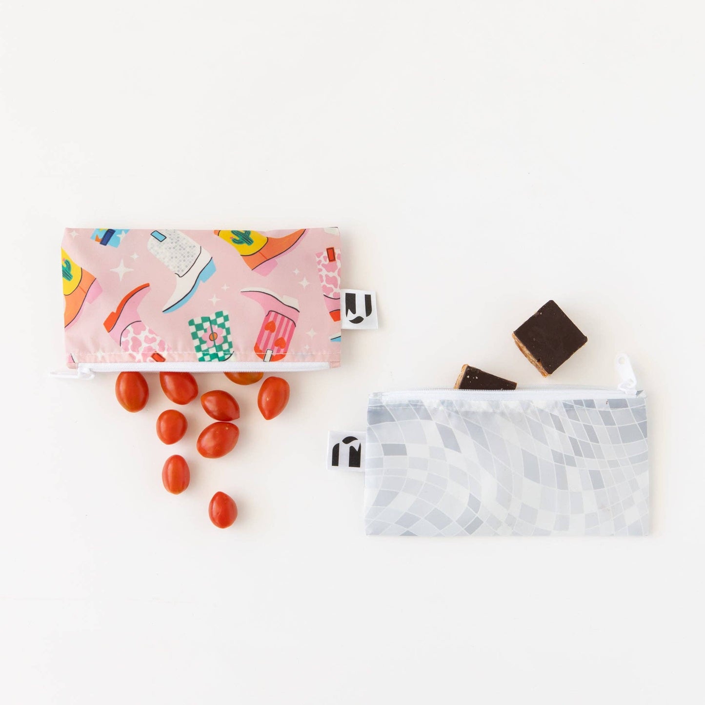 Reusable Snack Bag, Small 2 Pack: Disco Boots