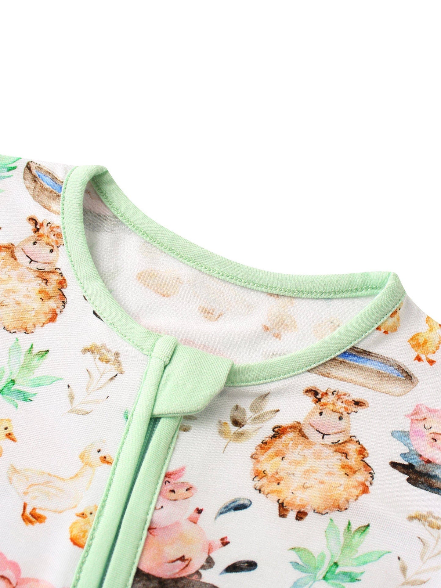 Farmyard Fun Bamboo Baby Convertible Zippy Romper