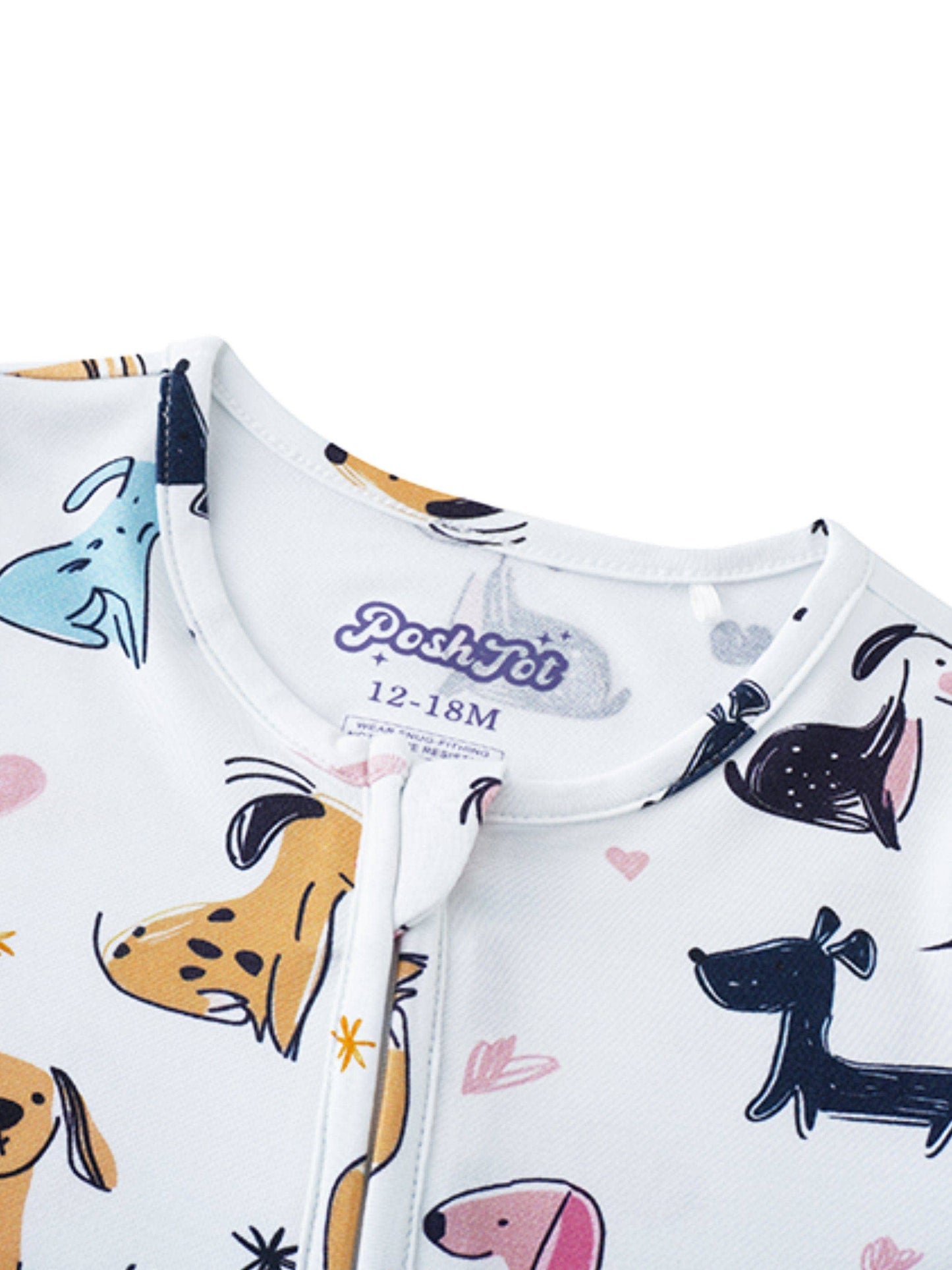 PoshTOT Little Dog Bamboo Baby Convertible Zippy Romper