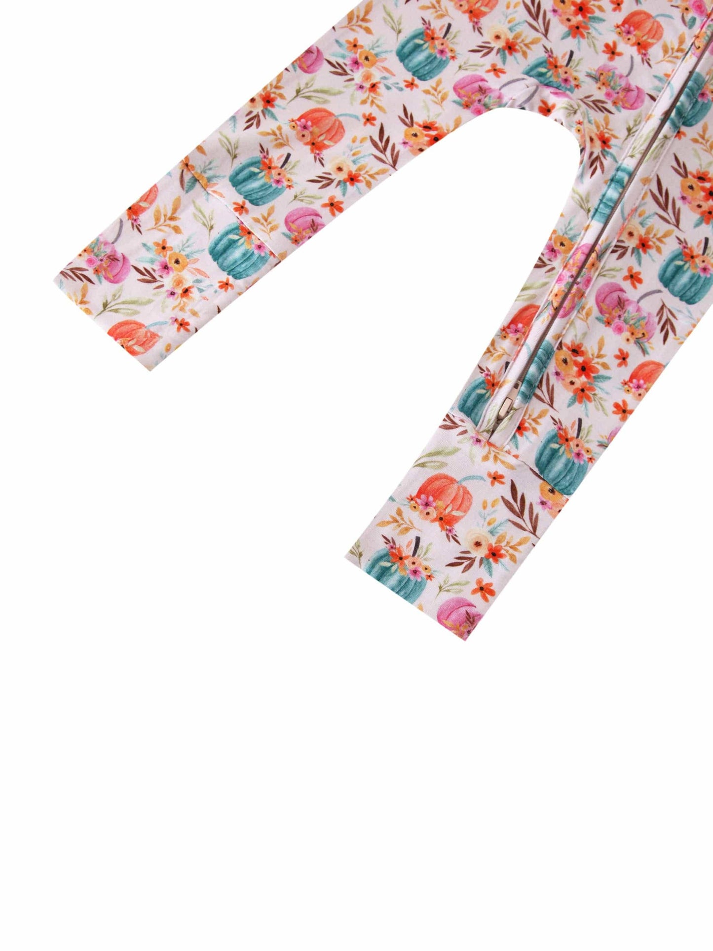 PoshTOT Pumpkin Bamboo Baby Convertible Zippy Romper
