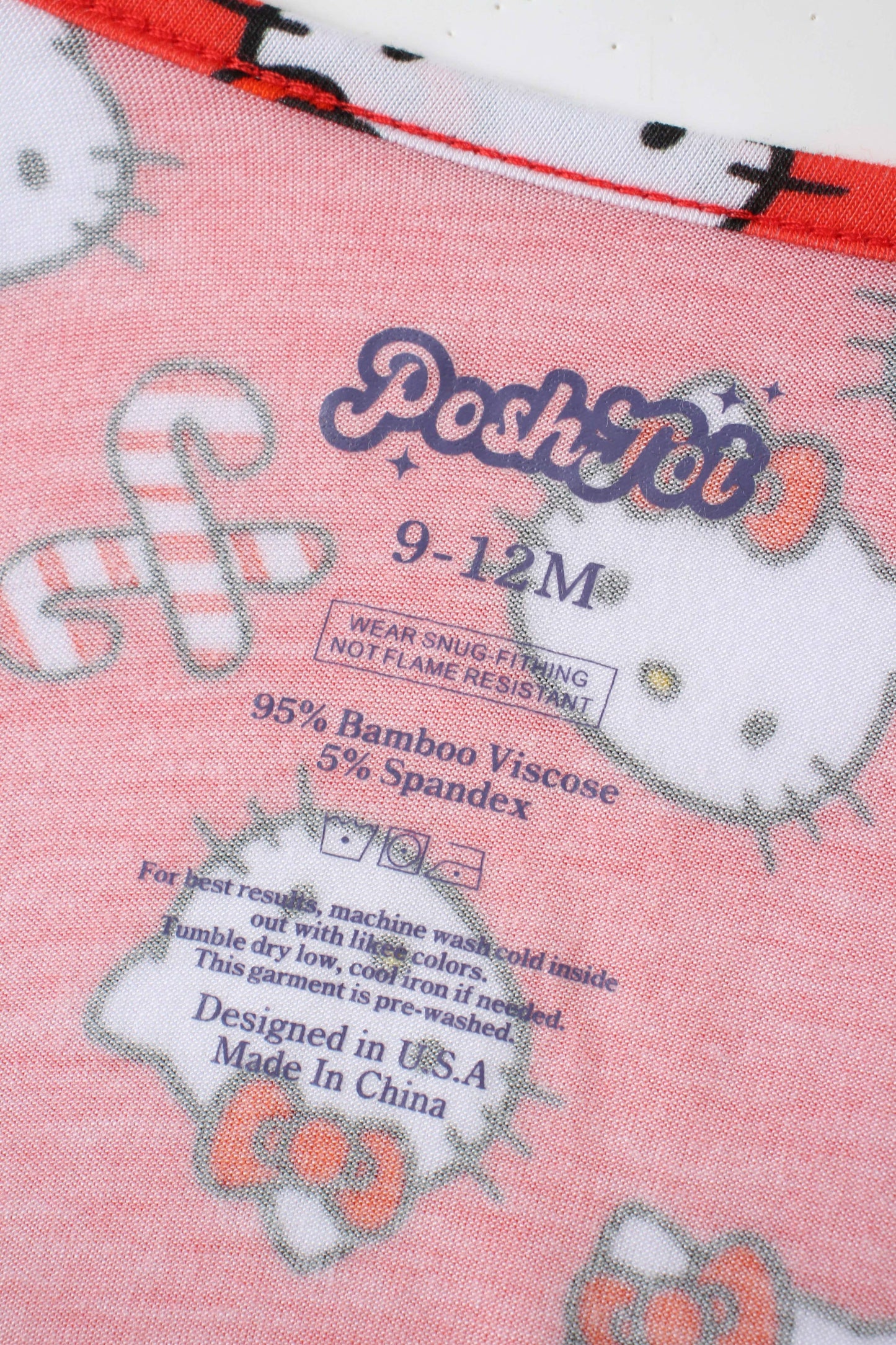 Posh TOT Sanrio Hello Kitty Merry Holiday Bamboo Baby Convertible Zippy Romper