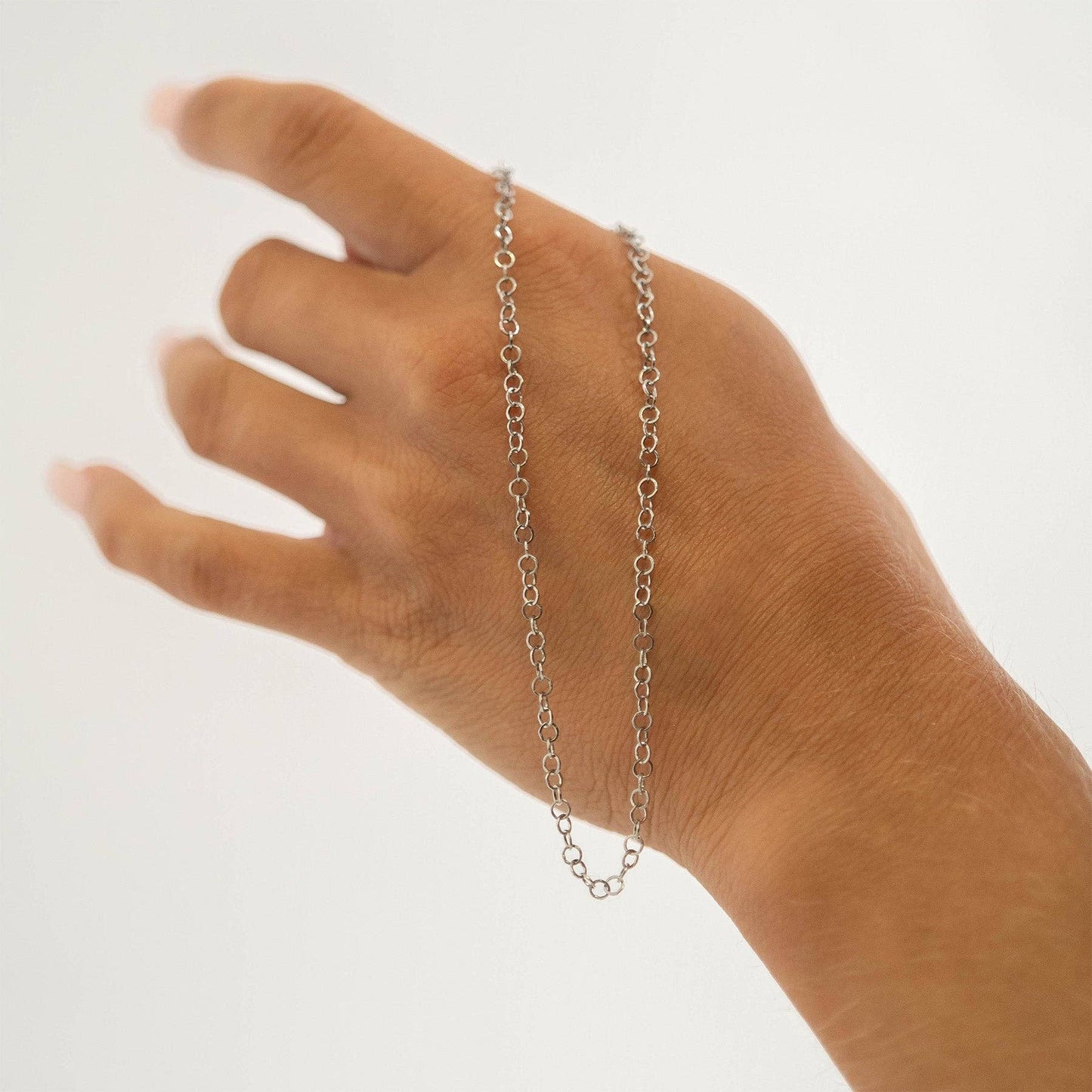 18K PVD Stainless Steel Linked Heart Chain Bracelet