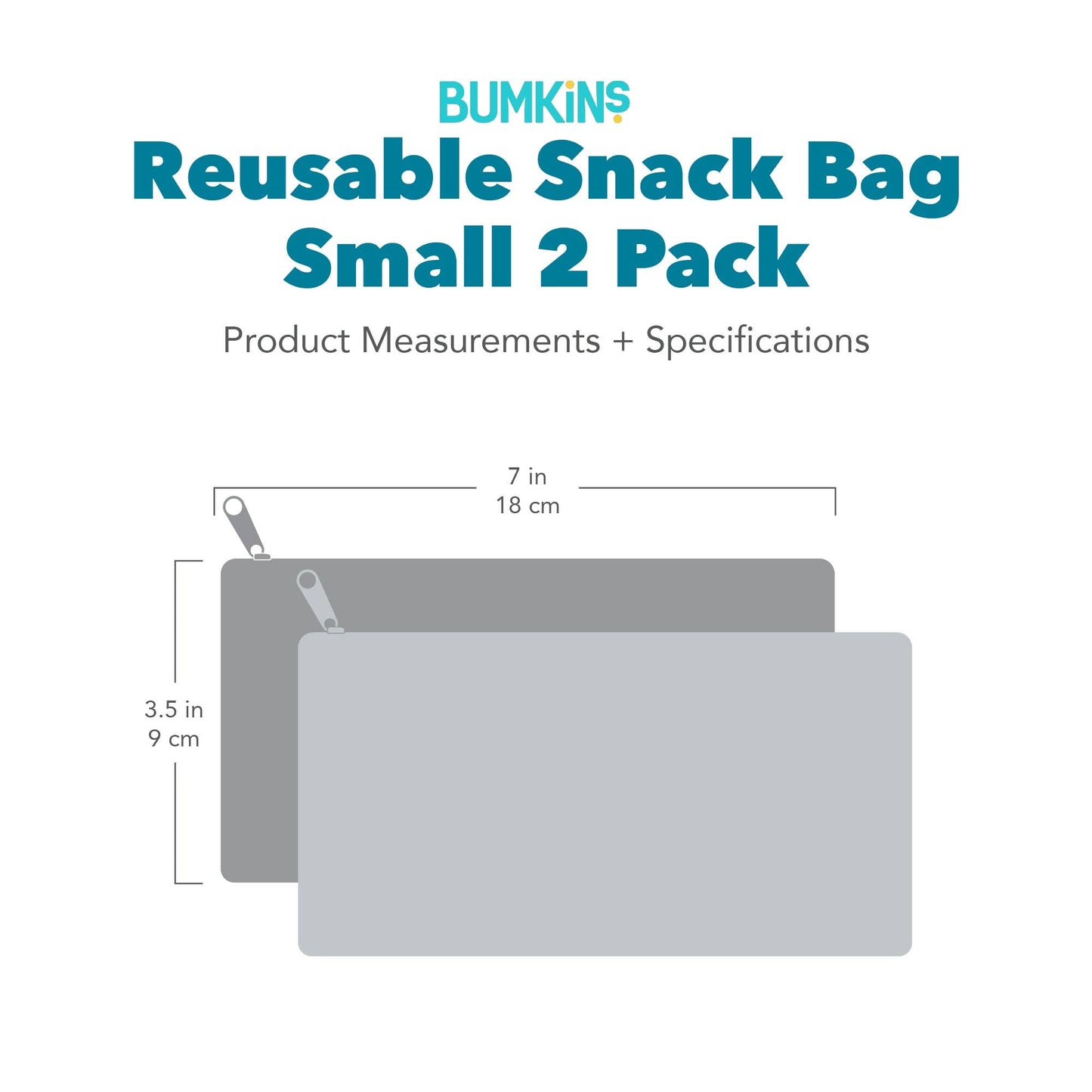 Reusable Snack Bag, Small 2 Pack: Coastal