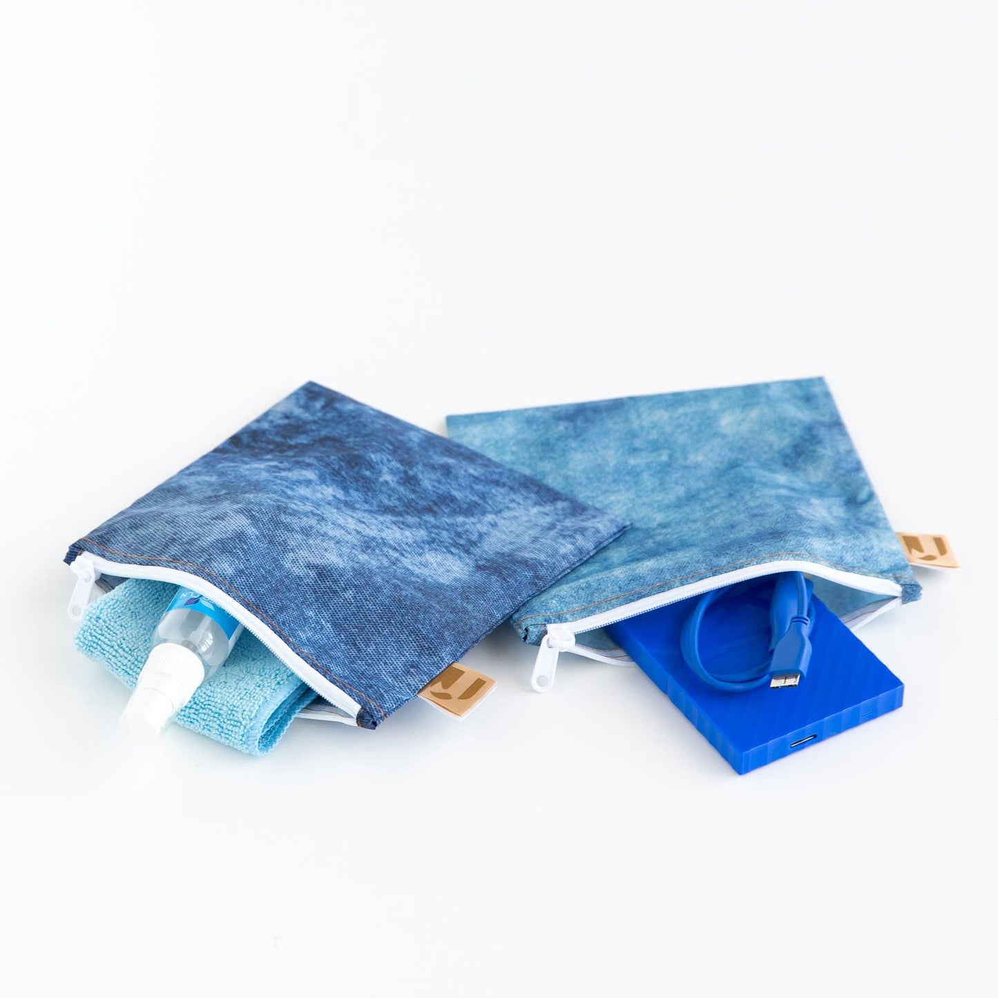 Reusable Snack Bag, Large 2 Pack: Denim on Denim
