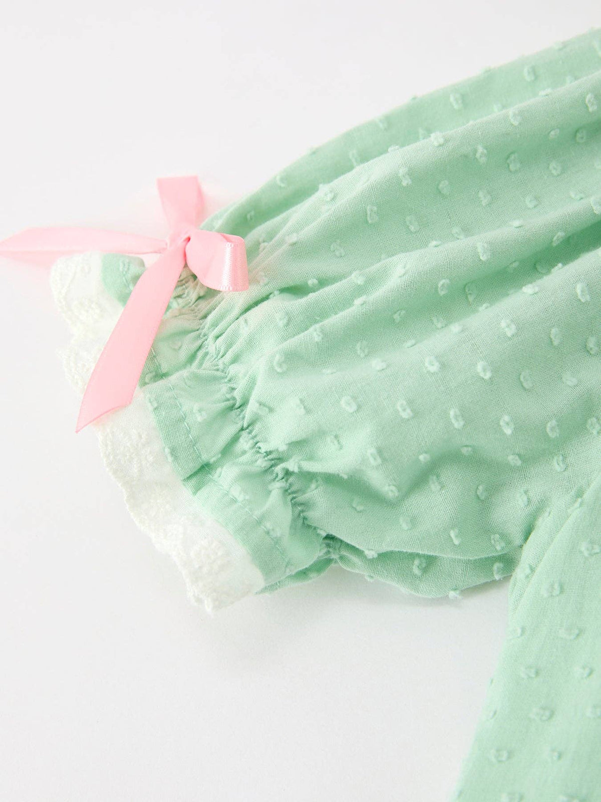Girl Christmas Mint Green Santa Dress