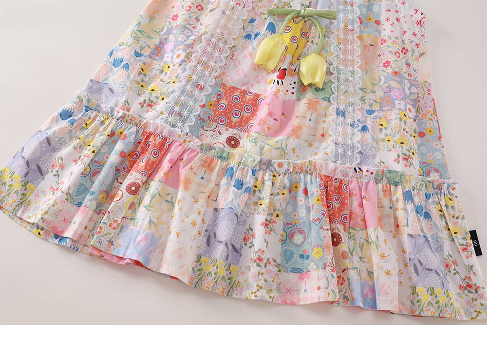Floral Patchwork Girl Dress