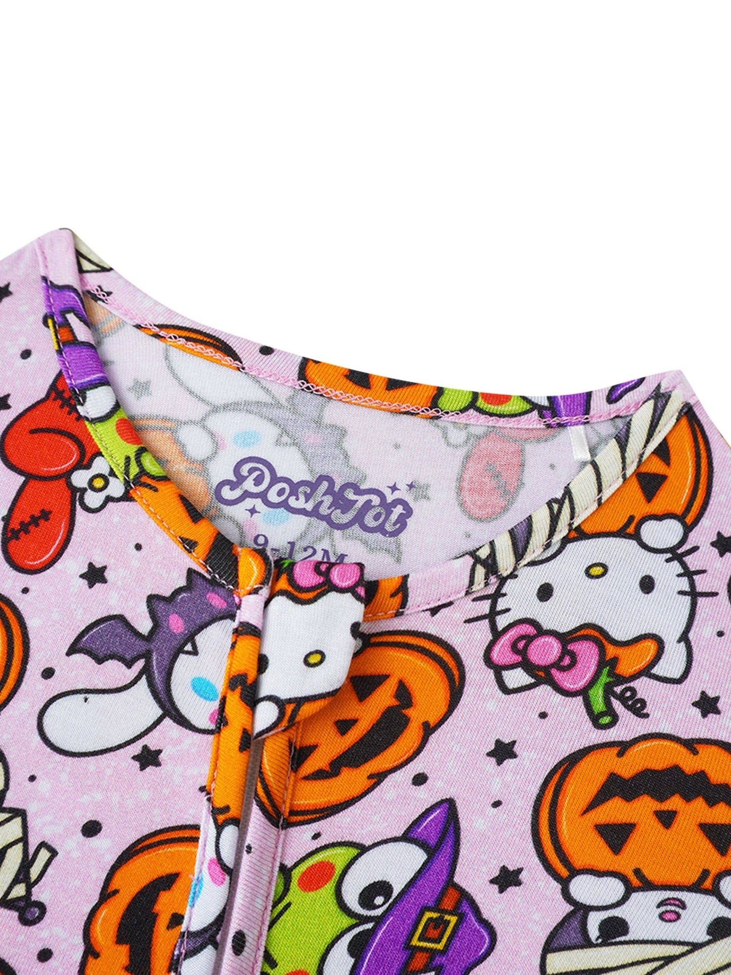 Posh TOT Sanrio Hello Kitty Jack O Lanterns Bamboo Baby Convertible Zippy Romper